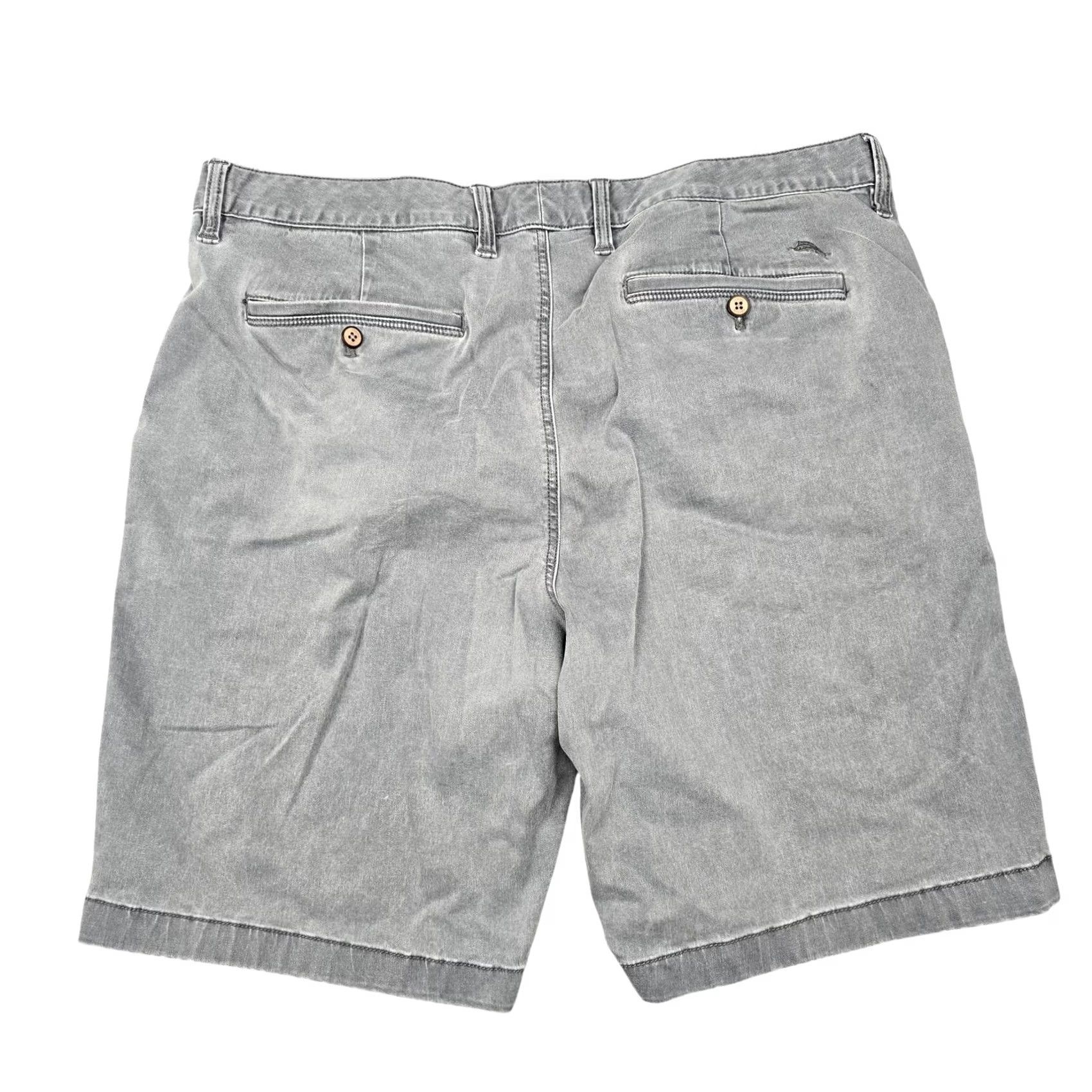 Tommy Bahama Tommy Bahama Mens 38 Gray Chino Shorts Casual Summer 10" Inseam Stretch Washed Size US 38 / EU 54 - 6 Thumbnail