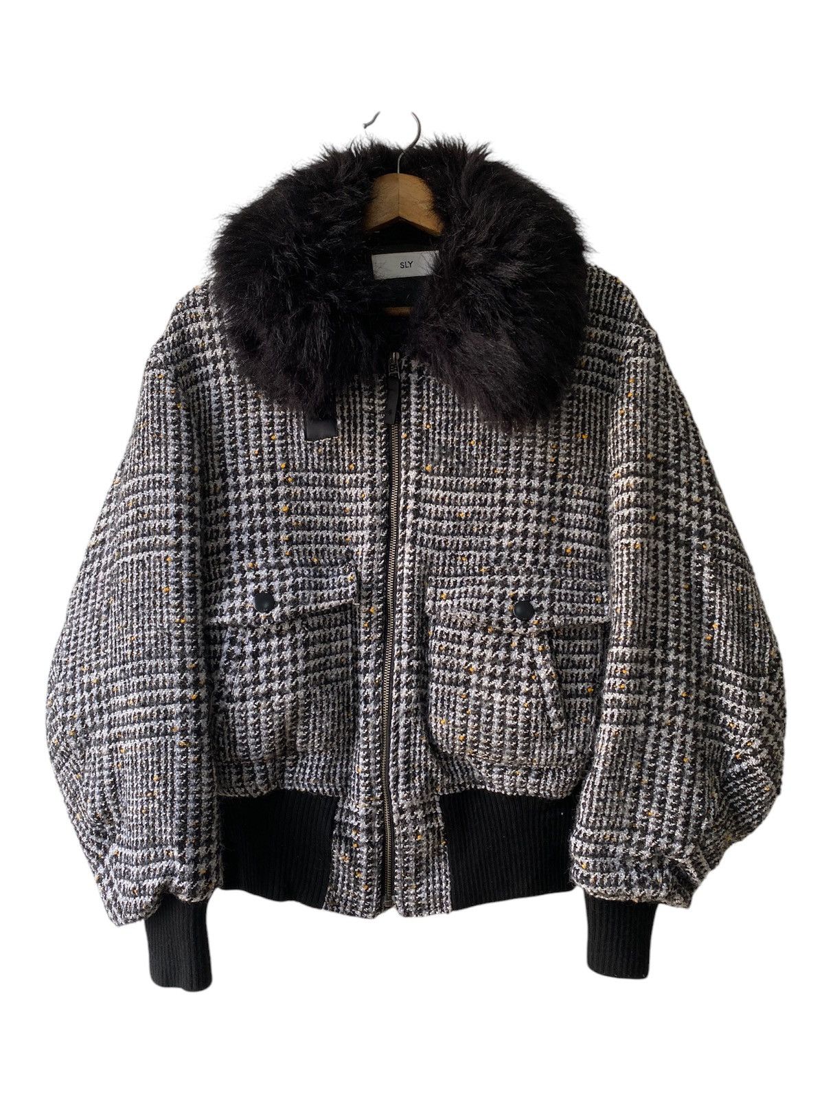 Japanese Brand × Le Grande Bleu (L.G.B.) SLY Japan Knit Wool Design Fur Zipper Jacket Size US L / EU 52-54 / 3 - 1 Thumbnail