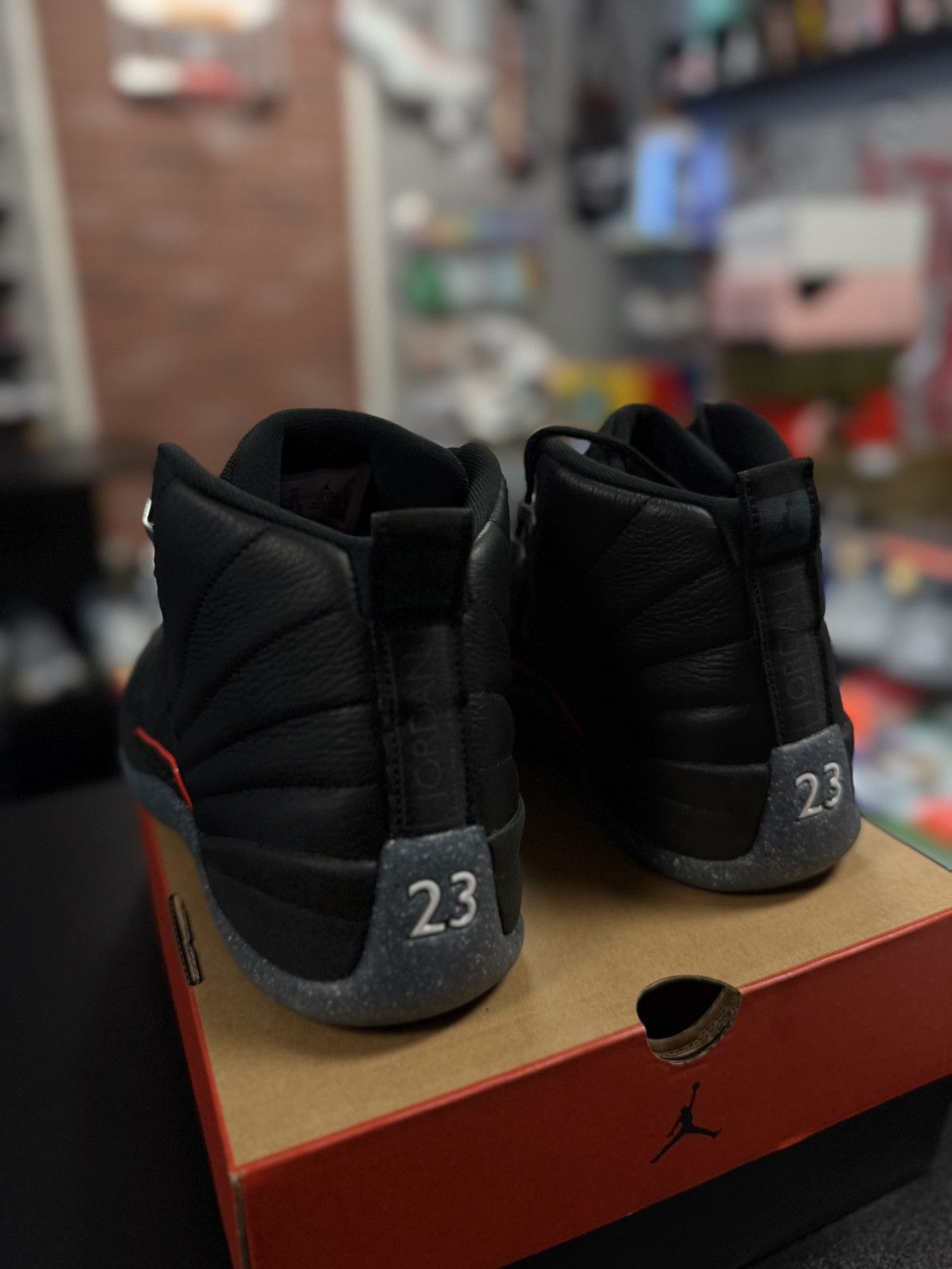 Jordan Brand × Nike Jordan 12 Utility Black Gray Size 10 Pre Owned 🧼 Size US 10 / EU 43 - 4 Thumbnail