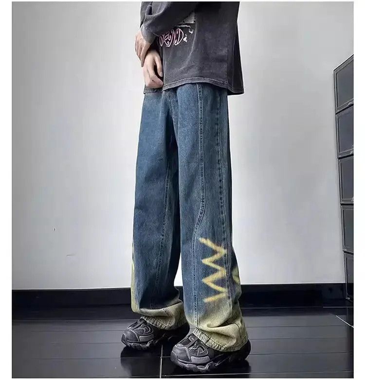 Japanese Brand Washed casual straight leg gradient jeans Size US 30 / EU 46 - 1 Thumbnail
