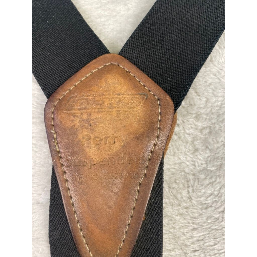 Dickies Dickie's Perry Suspenders Black Y-Back Leather Patch Size ONE SIZE - 3 Thumbnail