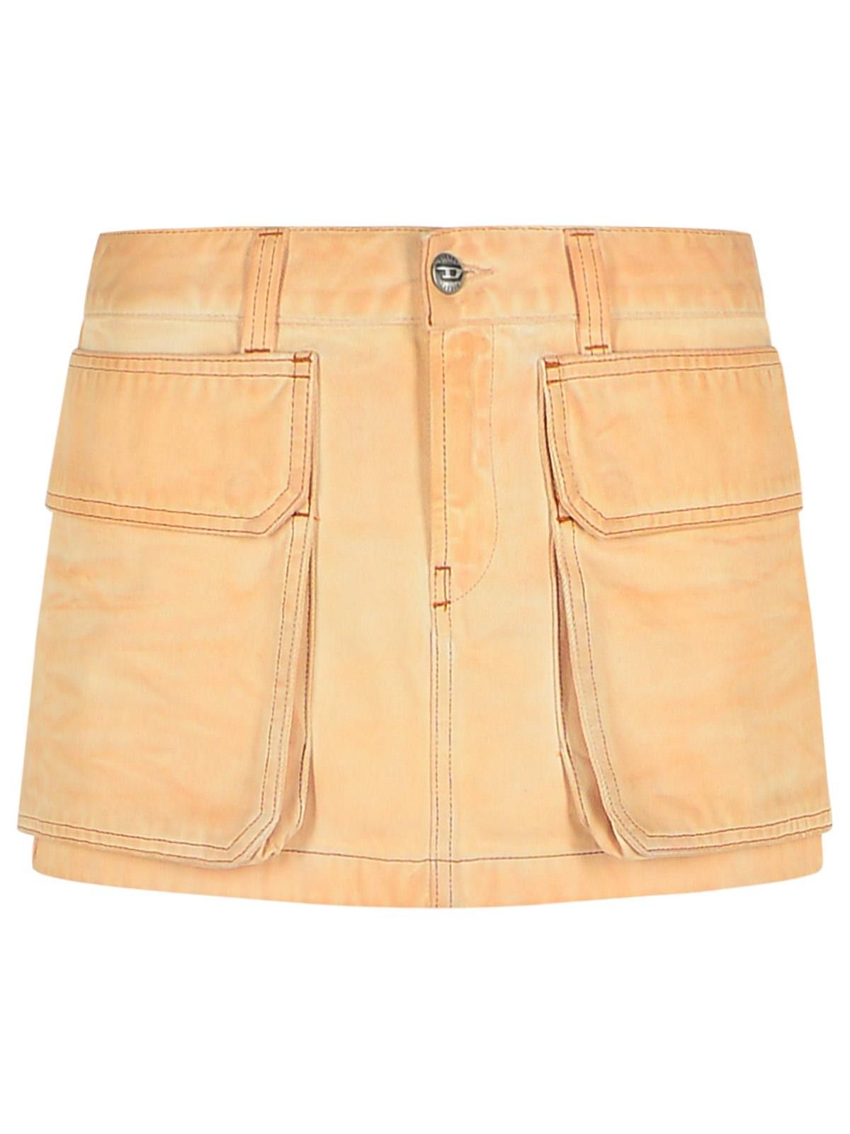 Diesel DIESEL Beige Cotton Miniskirt Size 25" / US 0 / IT 36 - 1 Thumbnail