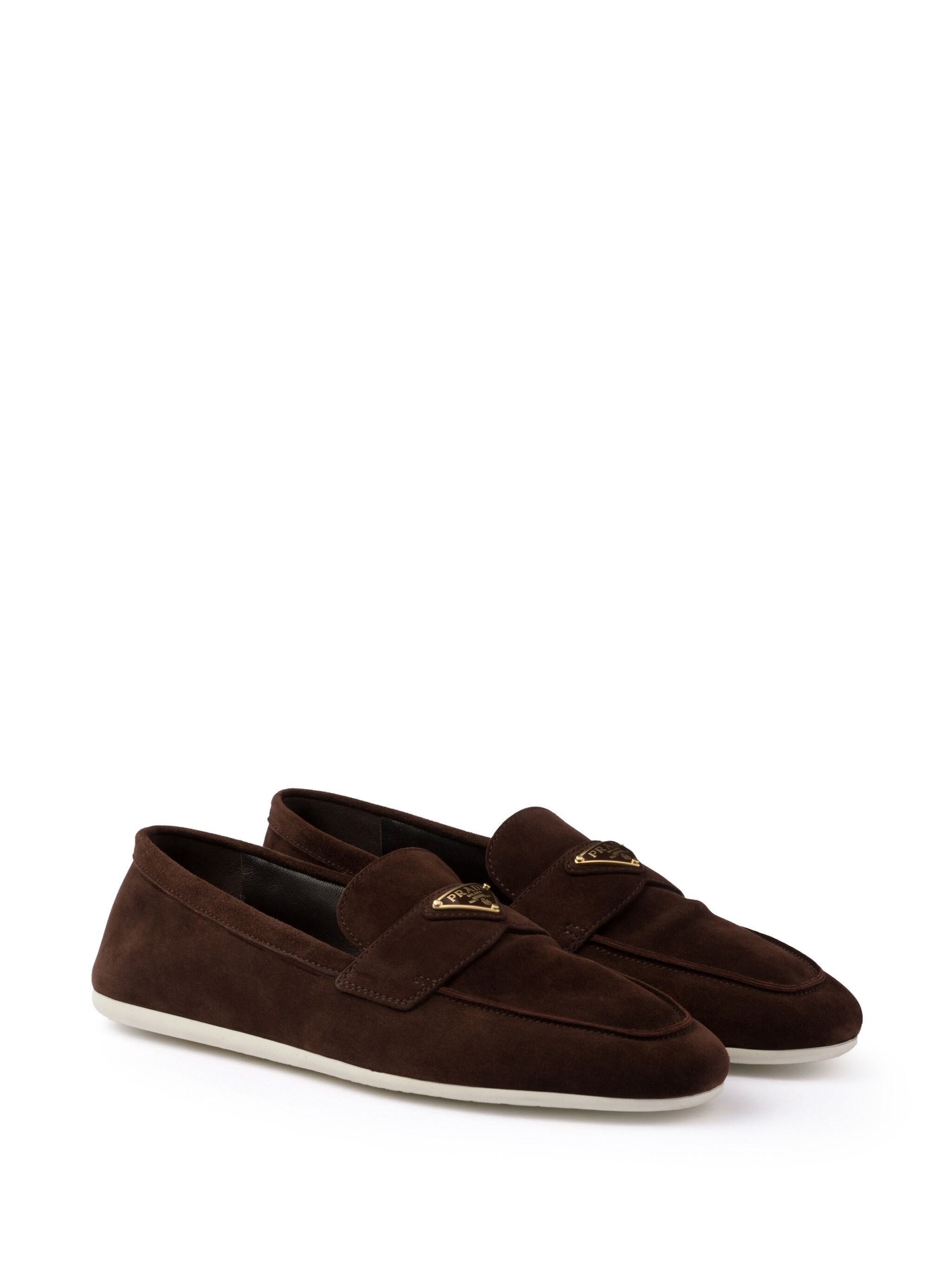 Prada o1w1db11124 Suede Loafers in Dark Brown Size US 6 / IT 36 - 2 Thumbnail