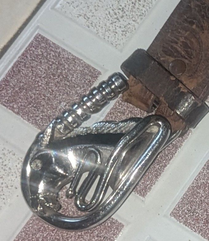 Vintage Stainless vintage 1950's horse face belt buckle vintage Size ONE SIZE - 1 Thumbnail