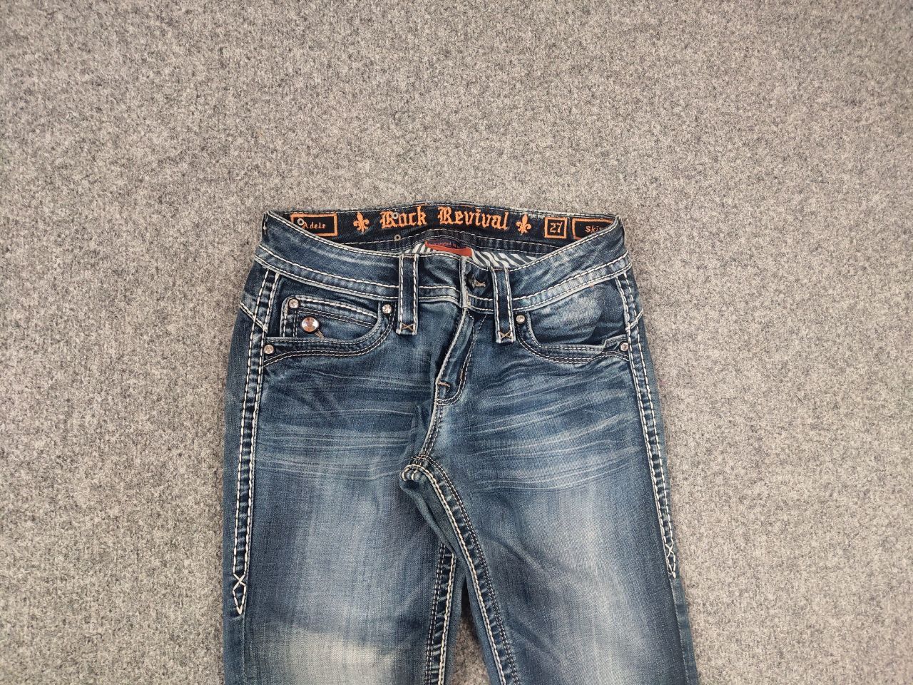 Rock Revival Vintage Rock Revival Adele logo Y2K Style Faded denim Jeans Size 27" / US 4 / IT 40 - 3 Thumbnail