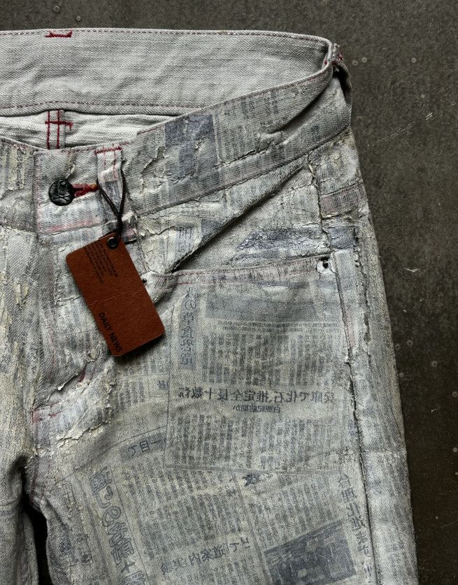 Other Diamond Dogs Waxed Newspaper-Coated Denim Pants Size US 37 - 9 Thumbnail