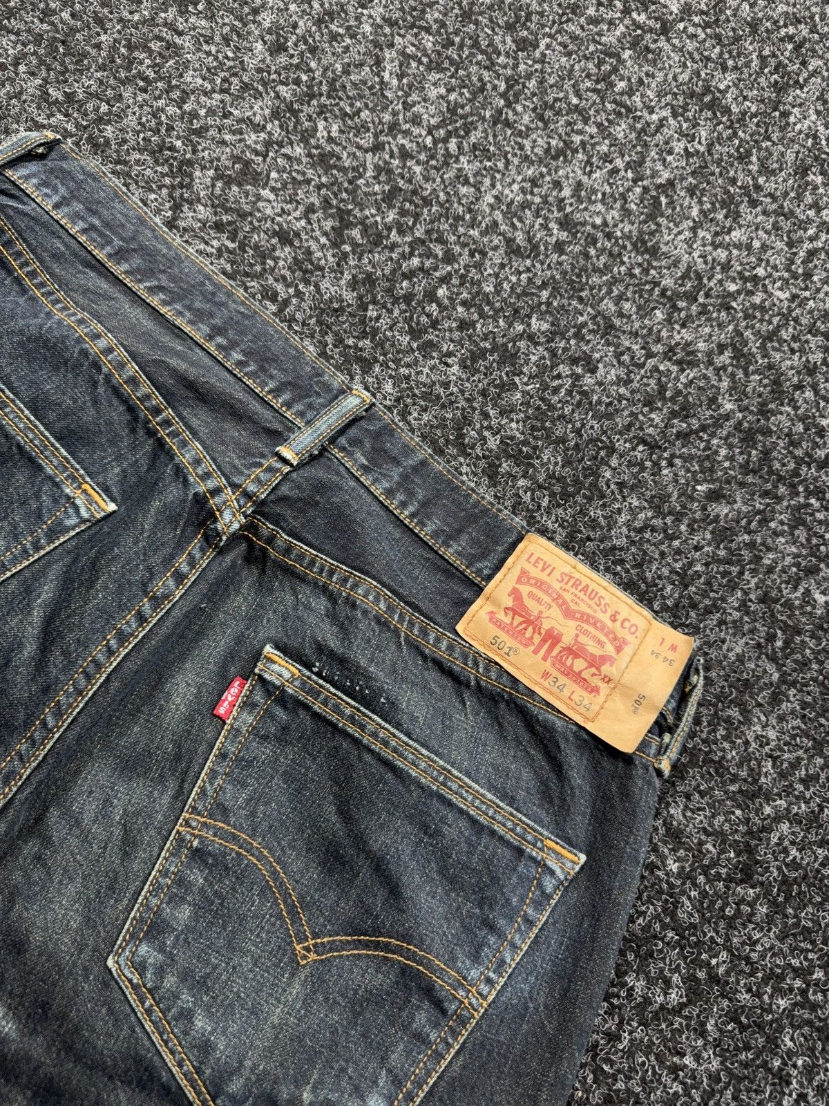 Levi's Levi’s 501 Original Straight Faded Denim Punk Retro Jeans Size US 34 / EU 50 - 17 Thumbnail