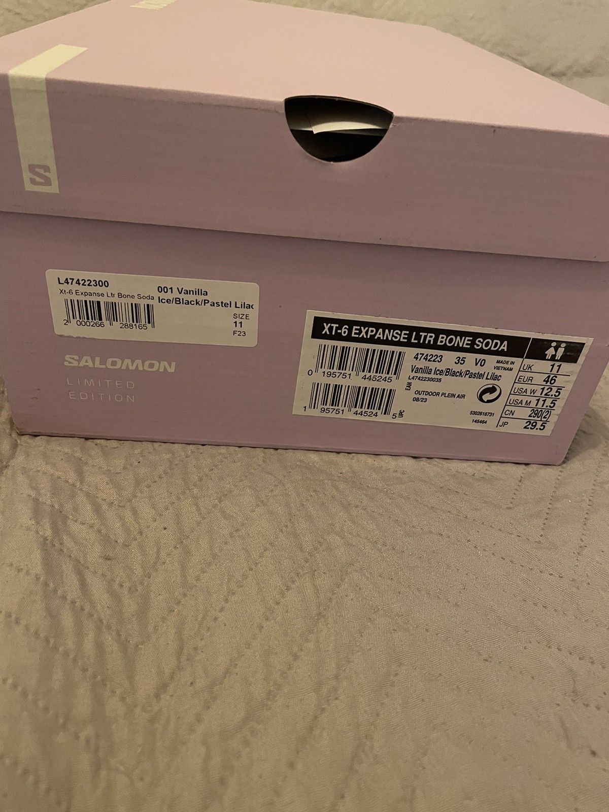 Salomon × Vintage Salomon x Bonesoda XT6 Bonabons Lilac/Black Size US 11.5 / EU 44-45 - 7 Thumbnail