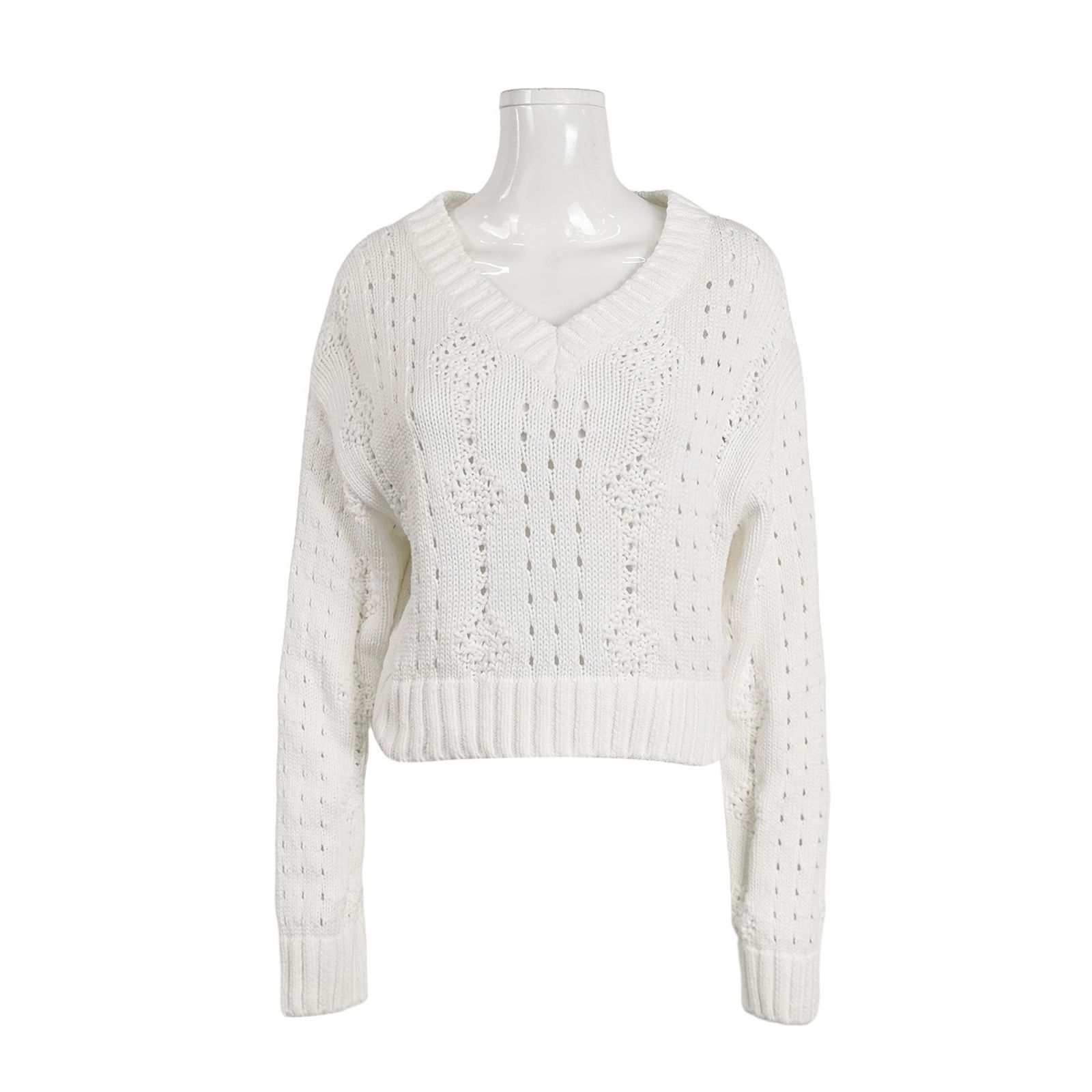 Prada Prada V-Neck Cotton Knit Sweater Size IT 42 Size M / US 6-8 / IT 42-44 - 1 Thumbnail