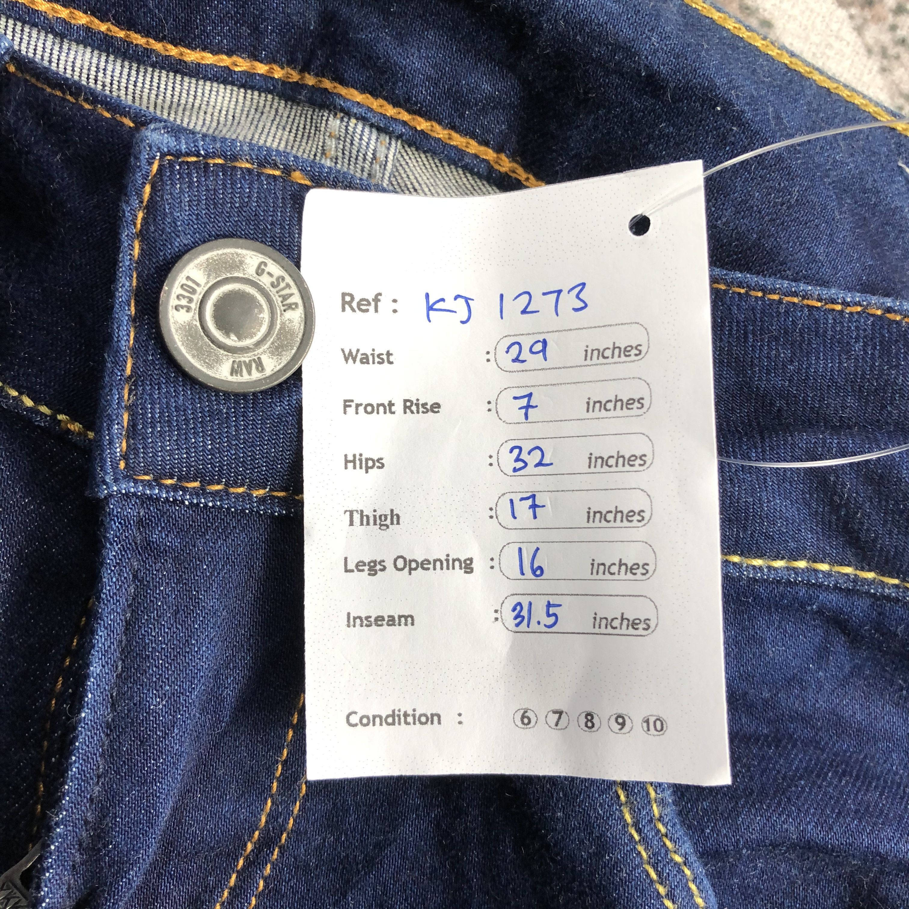 G-Star G Star Raw Jeans Blue Flare Denim KJ1273 Size US 26 / EU 42 - 12 Thumbnail