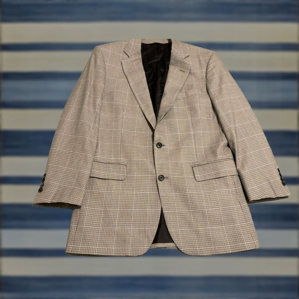Brooks Brothers BROOKS BROTHERS Blazer Jacket Mens 42L 42 Long Wool Gray Two Button Sports Coat Long Coat Size 42R - 1 Thumbnail