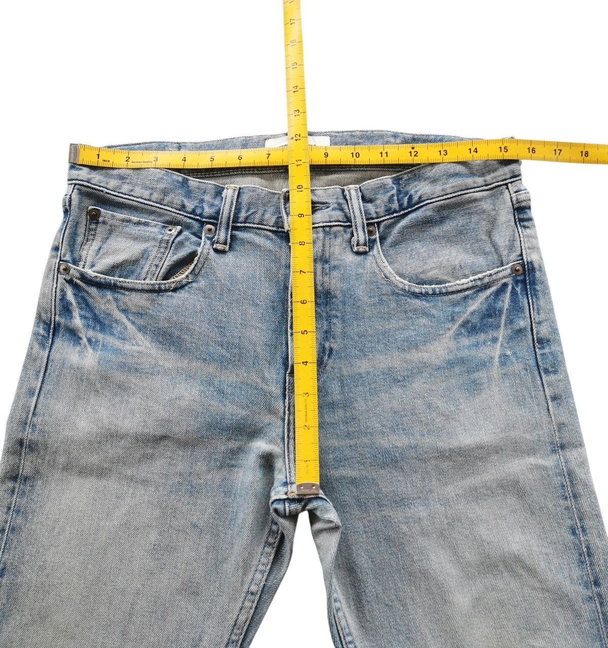 monkey time Monkey Time Chitch Punk Blue Shred Selvedge Jeans Size US 31 - 9 Thumbnail