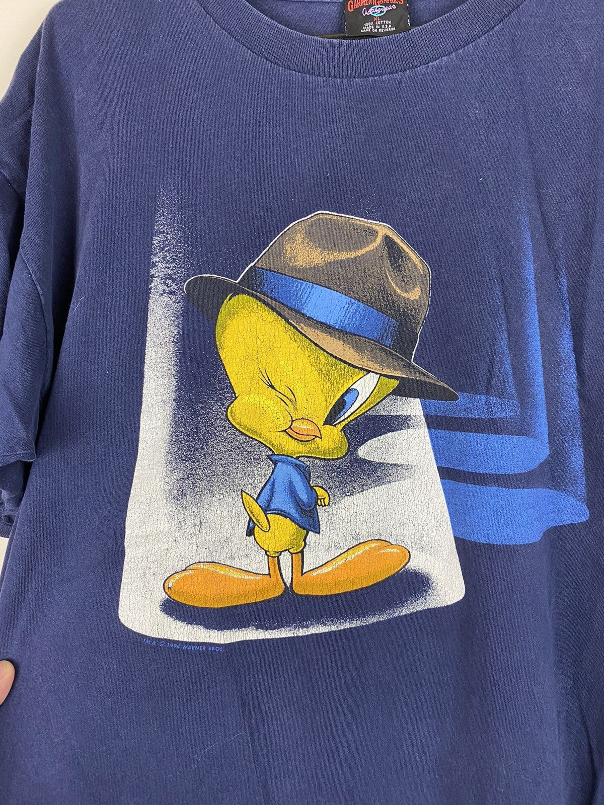 Vintage Vintage 1994 Warner Bros Detective Tweety Single Stitch Tee Size US XL / EU 56 / 4 - 2 Thumbnail