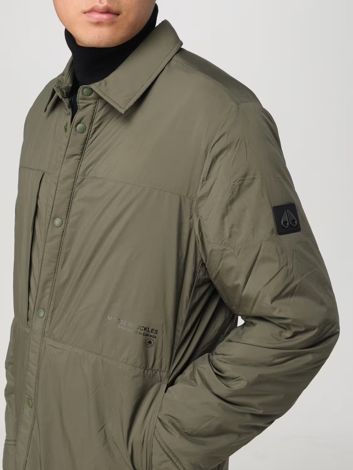 Moose Knuckles o1s22i1n1124 Ash Nylon Shirt-Style Jacket in Green Size US L / EU 52-54 / 3 - 4 Thumbnail
