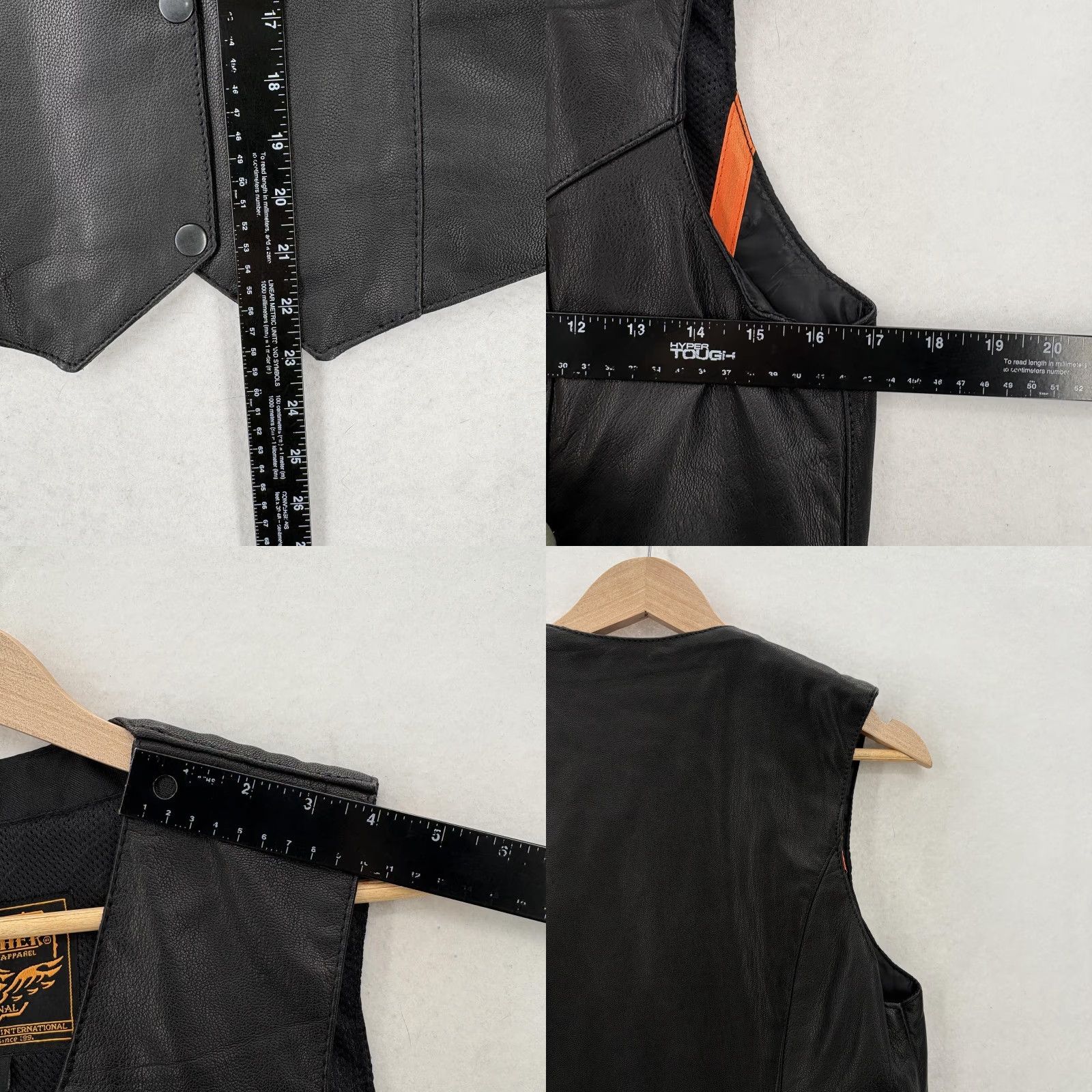 Vintage Milwaukee Leather Vest Womens Medium Black Collarless Biker NWT Size M / US 6-8 / IT 42-44 - 8 Thumbnail
