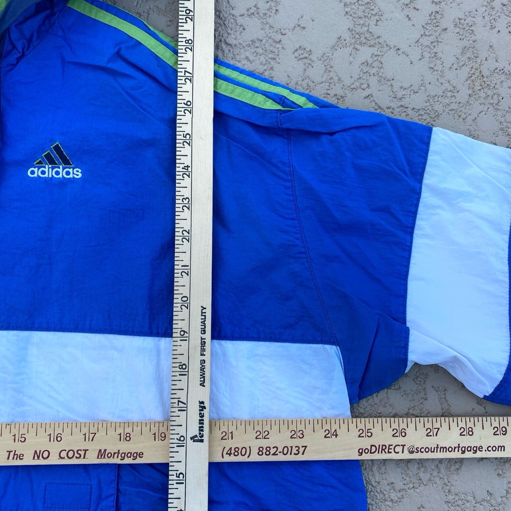 Adidas Adidas Jacket Men XL Blue Colorblock Half Zip Hooded Windbreaker Size US XL / EU 56 / 4 - 4 Thumbnail