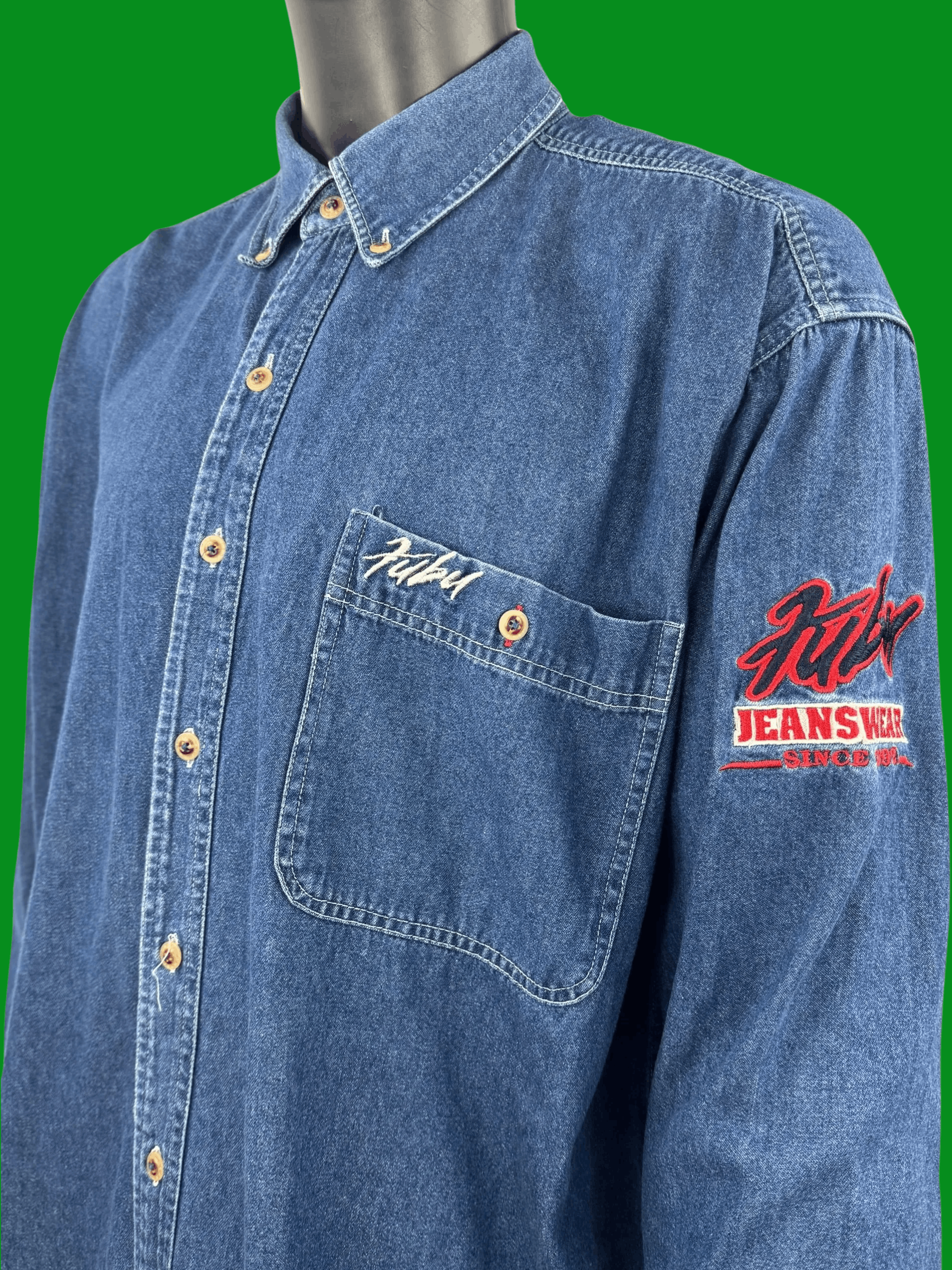 Fubu VTG FUBU “The Collection Jeans Wear” Denim Button-Up Shirt Size US XXL / EU 58 / 5 - 1 Thumbnail