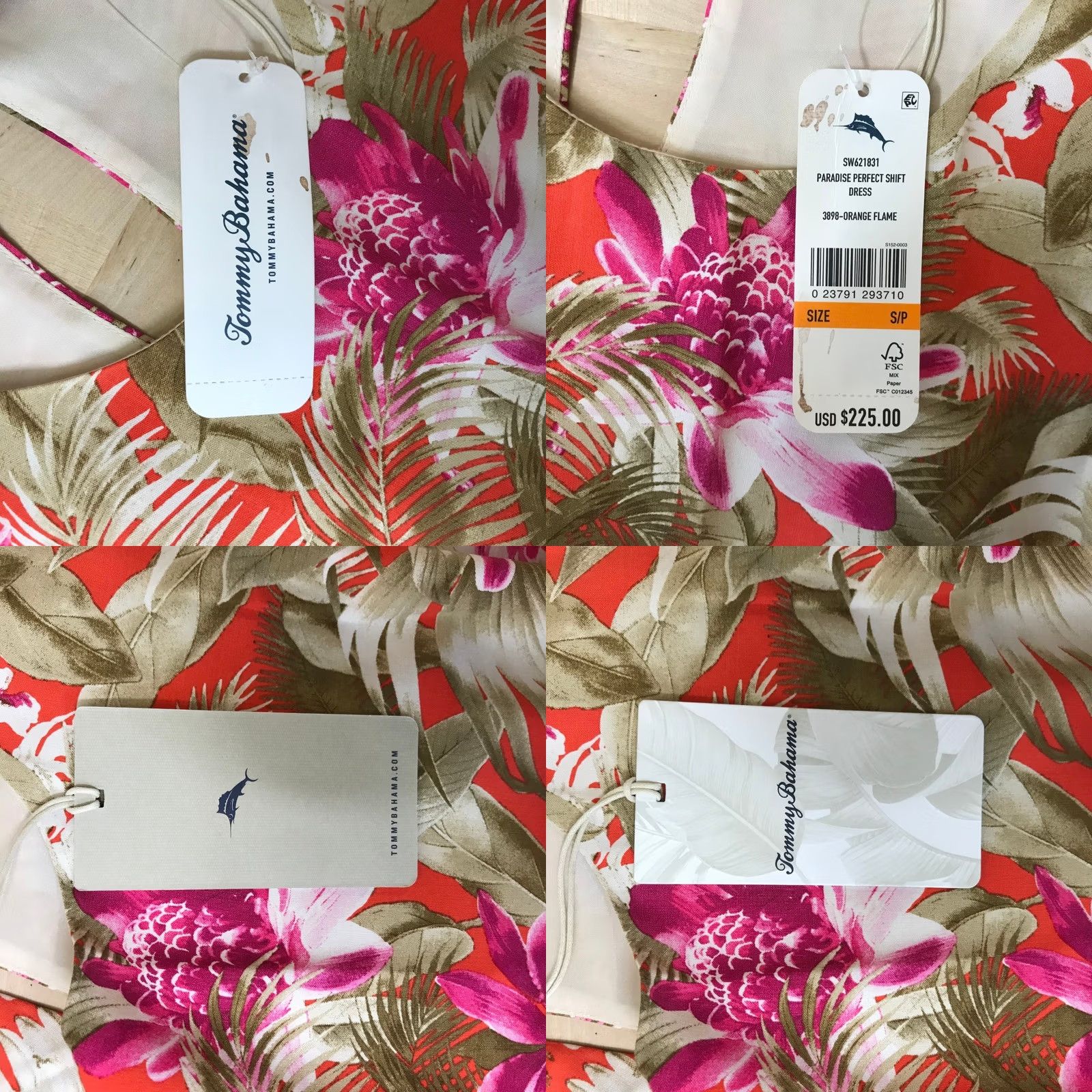 Tommy Bahama VINTAGE? No, but keep focus: Tommy Bahama Tropical Orchid Leopard Print Shift Dress Coral Small NWT Size S / US 4 / IT 40 - 8 Thumbnail