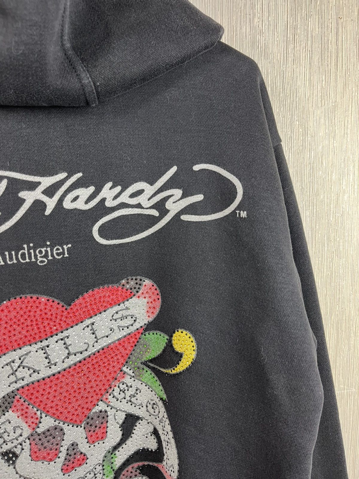 Ed Hardy × Vintage Vintage Ed Hardy by Christian Audigier y2k zip hoodie heart Size US M / EU 48-50 / 2 - 18 Thumbnail