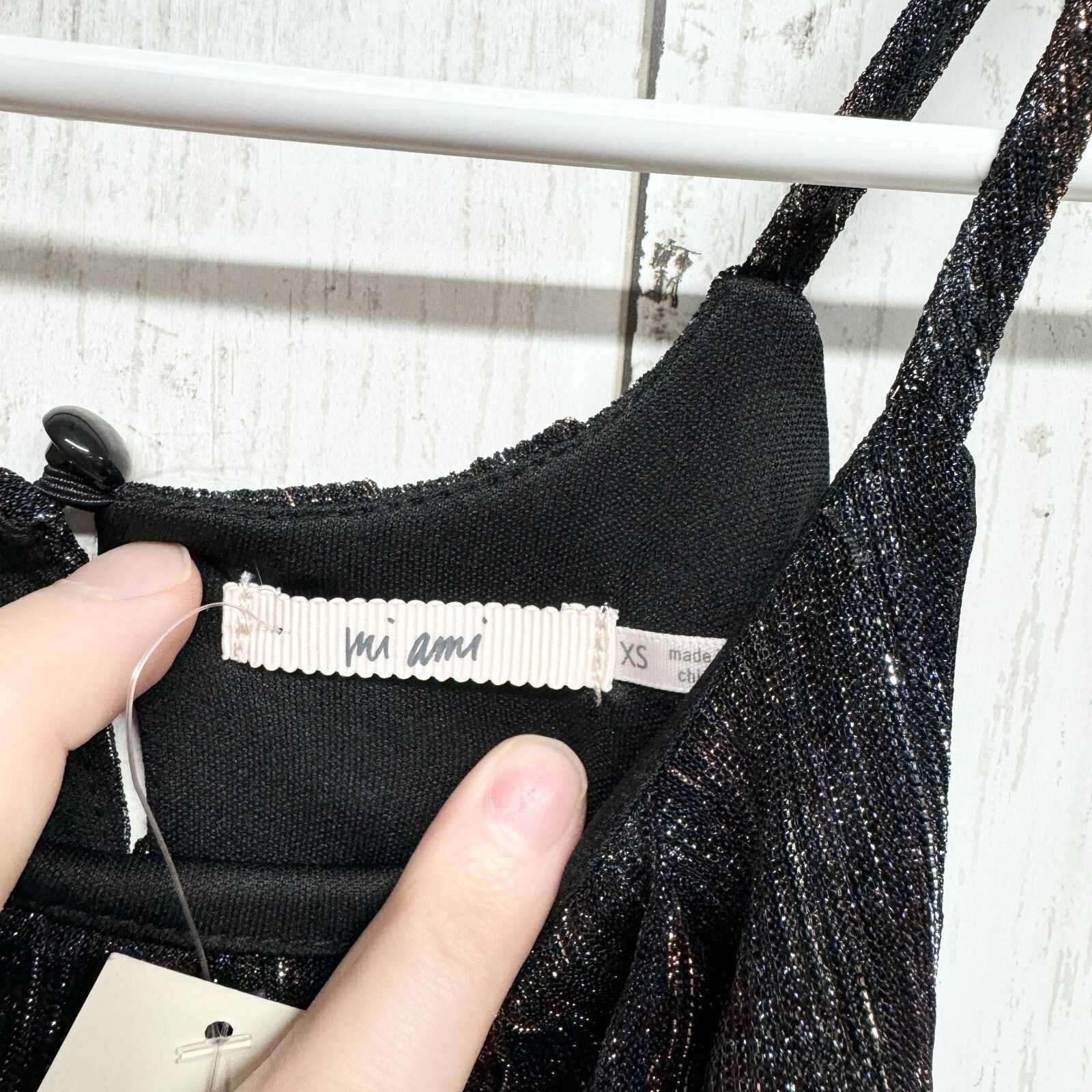 Other Francescas XS Sparkly Spaghetti Black Gold Cocktail NWT Size XS / US 0-2 / IT 36-38 - 4 Thumbnail