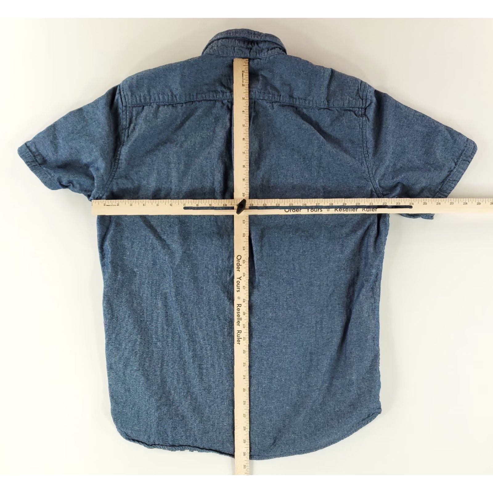 Vintage Wellen Shirt Denim Gentleman's Button Down Made USA Double Knit Blue Mens XL Shirt Size US XL / EU 56 / 4 - 8 Thumbnail