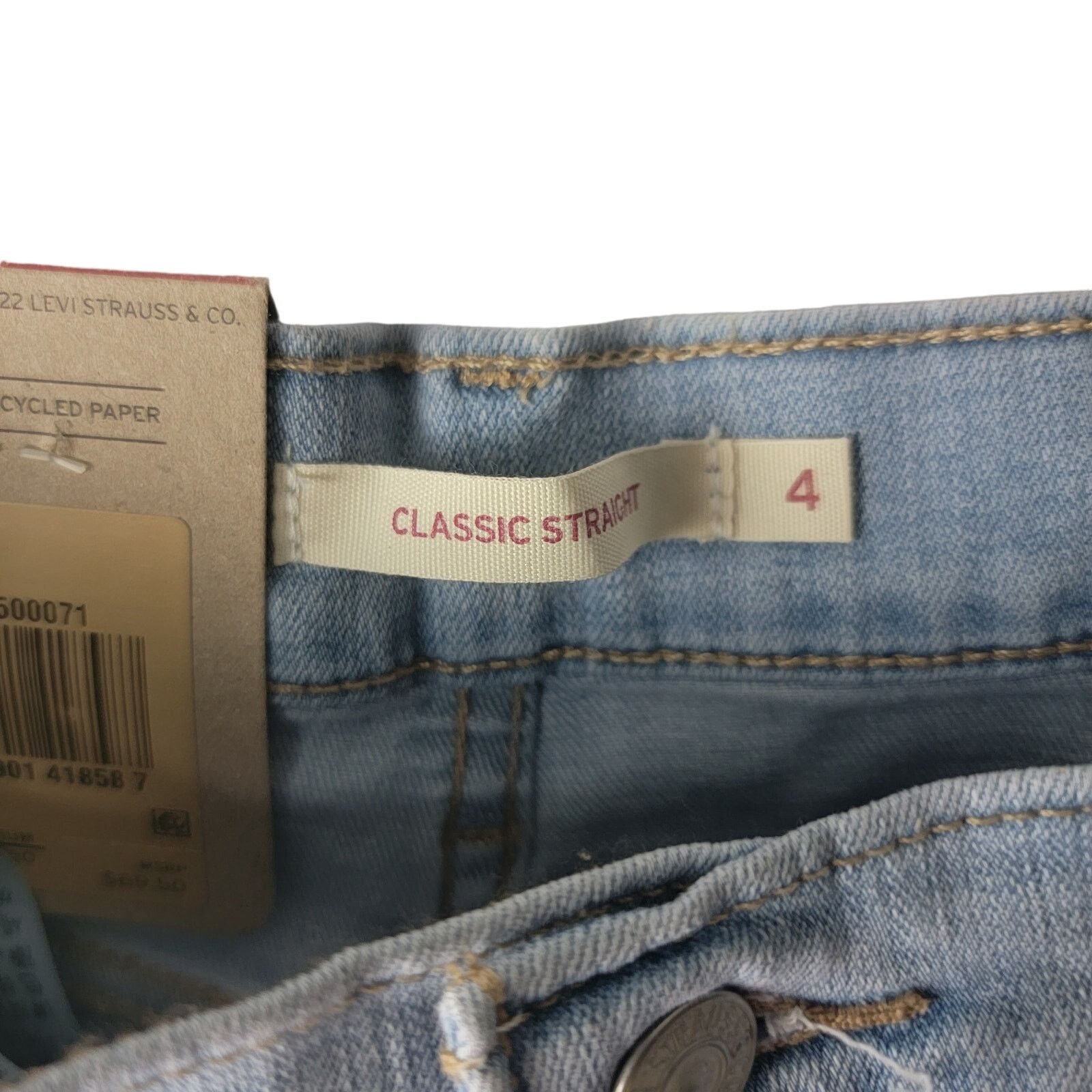 Levi's Levi's Light Wash Classic Straight Jeans Size 4 Size 27" / US 4 / IT 40 - 2 Thumbnail