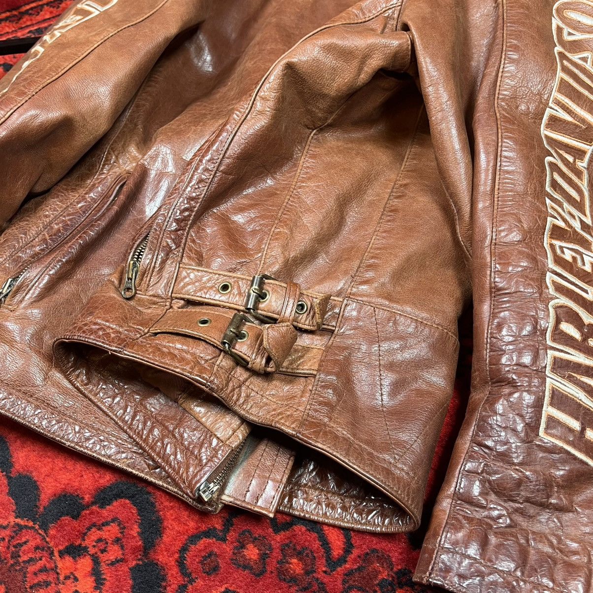 Harley Davidson Biker Harley-Davidson Division Jacket Vintage Cow Leather Size US L / EU 52-54 / 3 - 10 Thumbnail