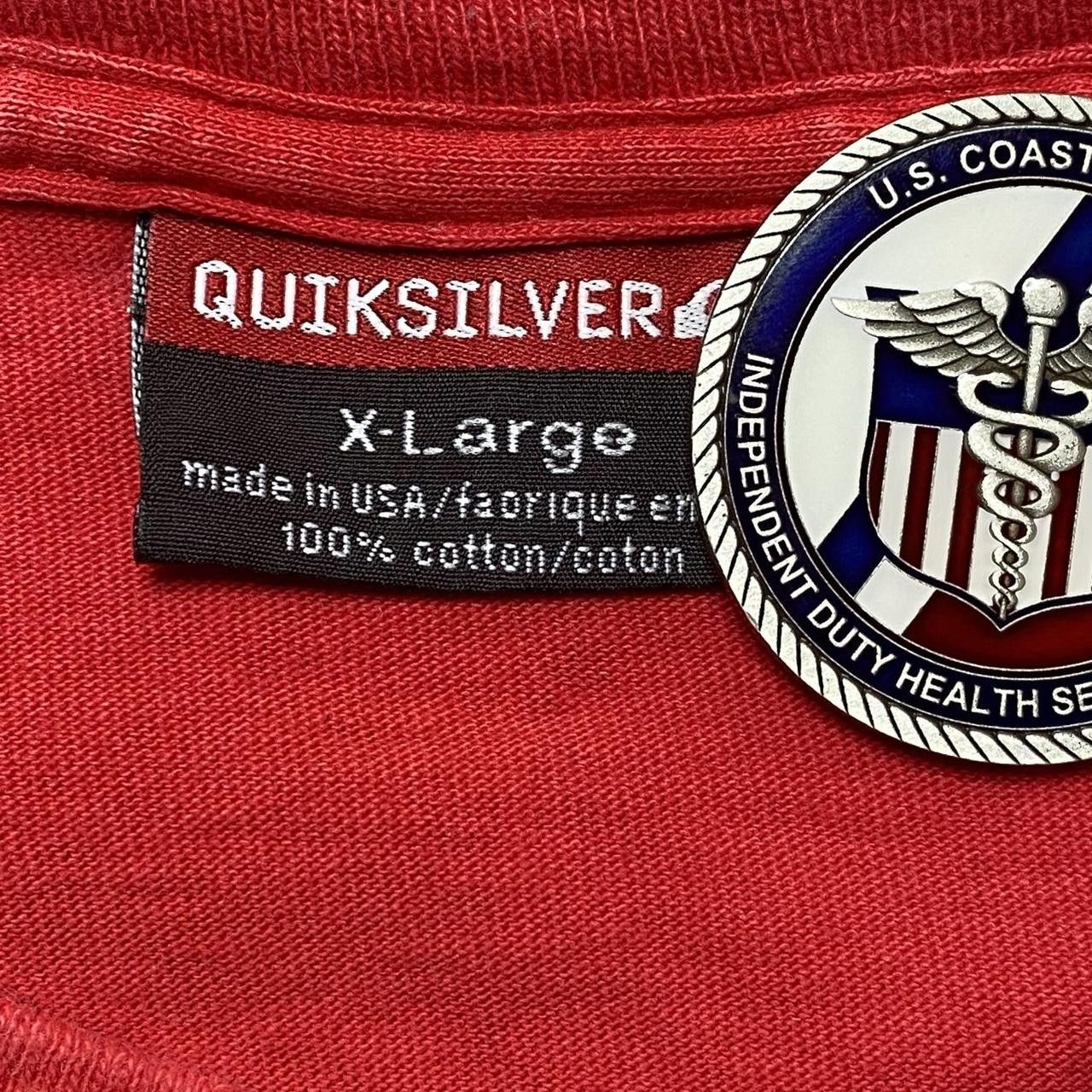 Quiksilver Vintage Quiksilver Red Surf Tee Size XL Size US XL / EU 56 / 4 - 3 Thumbnail
