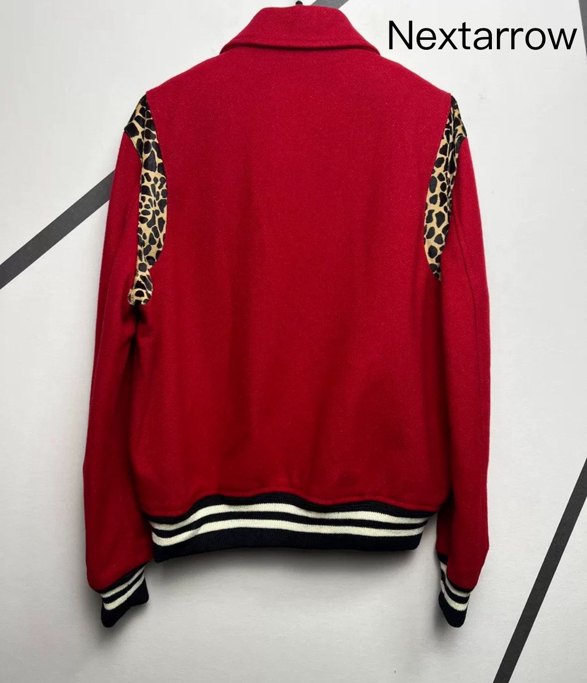 Saint Laurent Paris × Yves Saint Laurent Saint Laurent SLP genuine show red wool baseball jacket Size US M / EU 48-50 / 2 - 2 Thumbnail