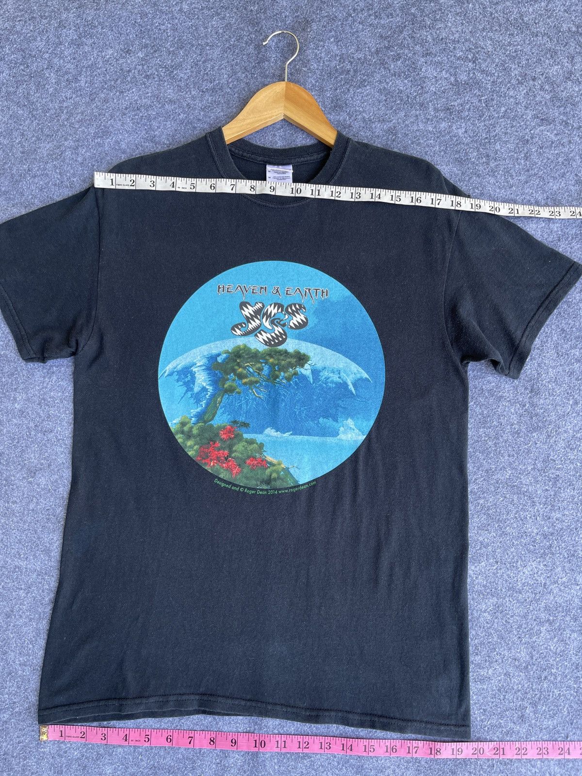 Band Tees × Vintage Last Drop🔥Rare🔥Vintage YES Heaven & Earth Band Tour Tee Size US M / EU 48-50 / 2 - 12 Thumbnail