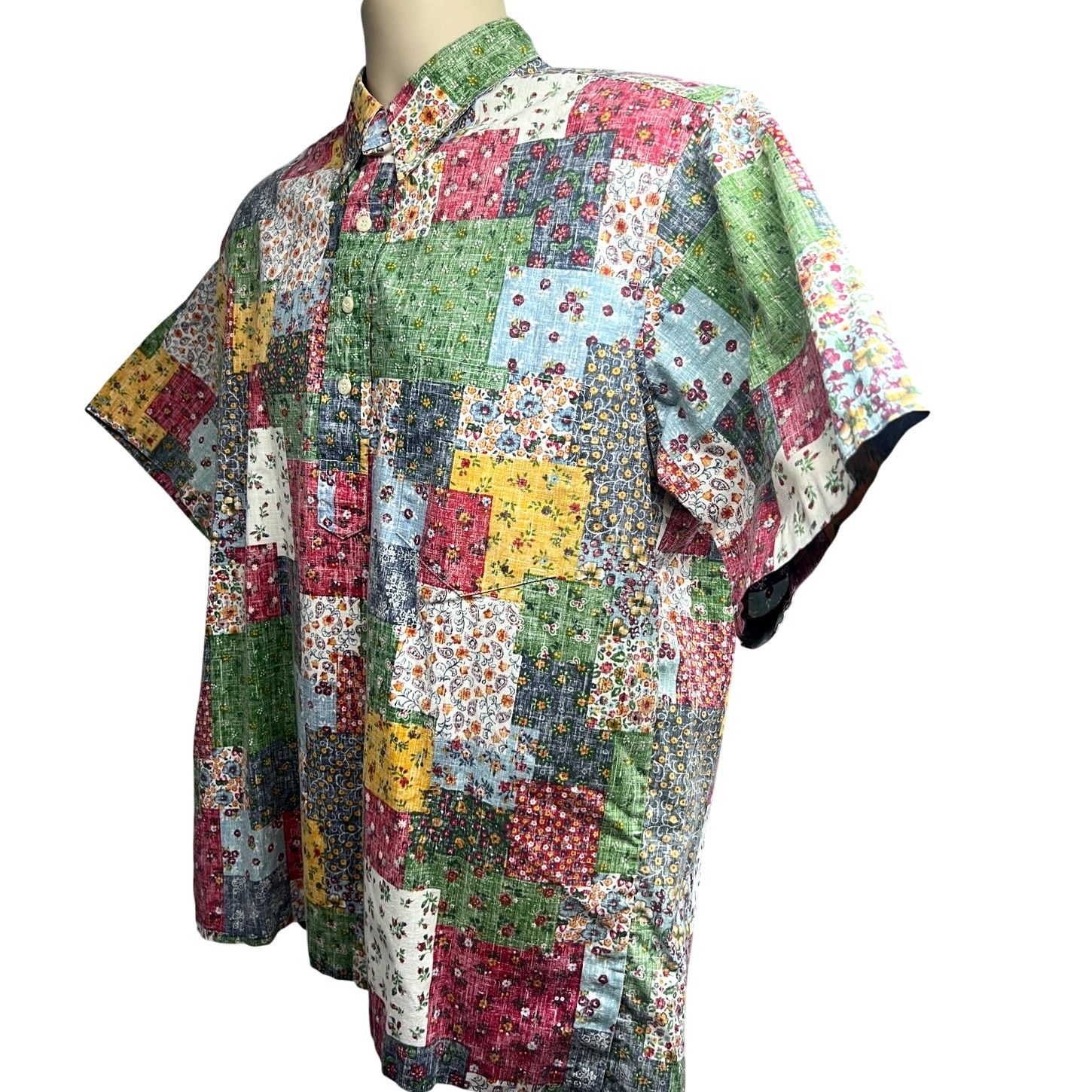 Reyn Spooner Floral Reverse Print Hawaiian Pullover Shirt L