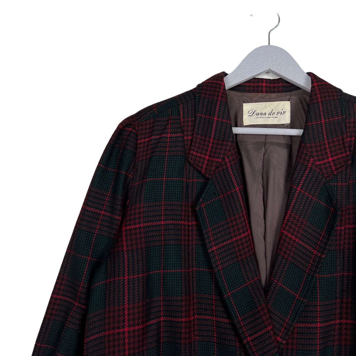 Issey Miyake 🔥 DANA DO PIP PLAID CHECK WOOL COLAR LESS BOMBER JACKET Size US M / EU 48-50 / 2 - 8 Thumbnail