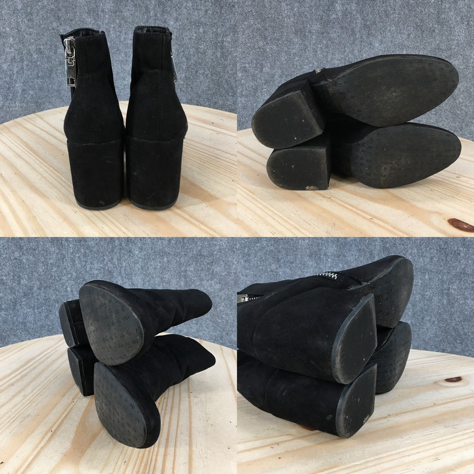 Dolce Vita Dolce Vita Boots Womens 7.5 Ankle Bootie Black Round Toe Comfort Block Heels Boots Size US 8 / IT 38 - 9 Thumbnail