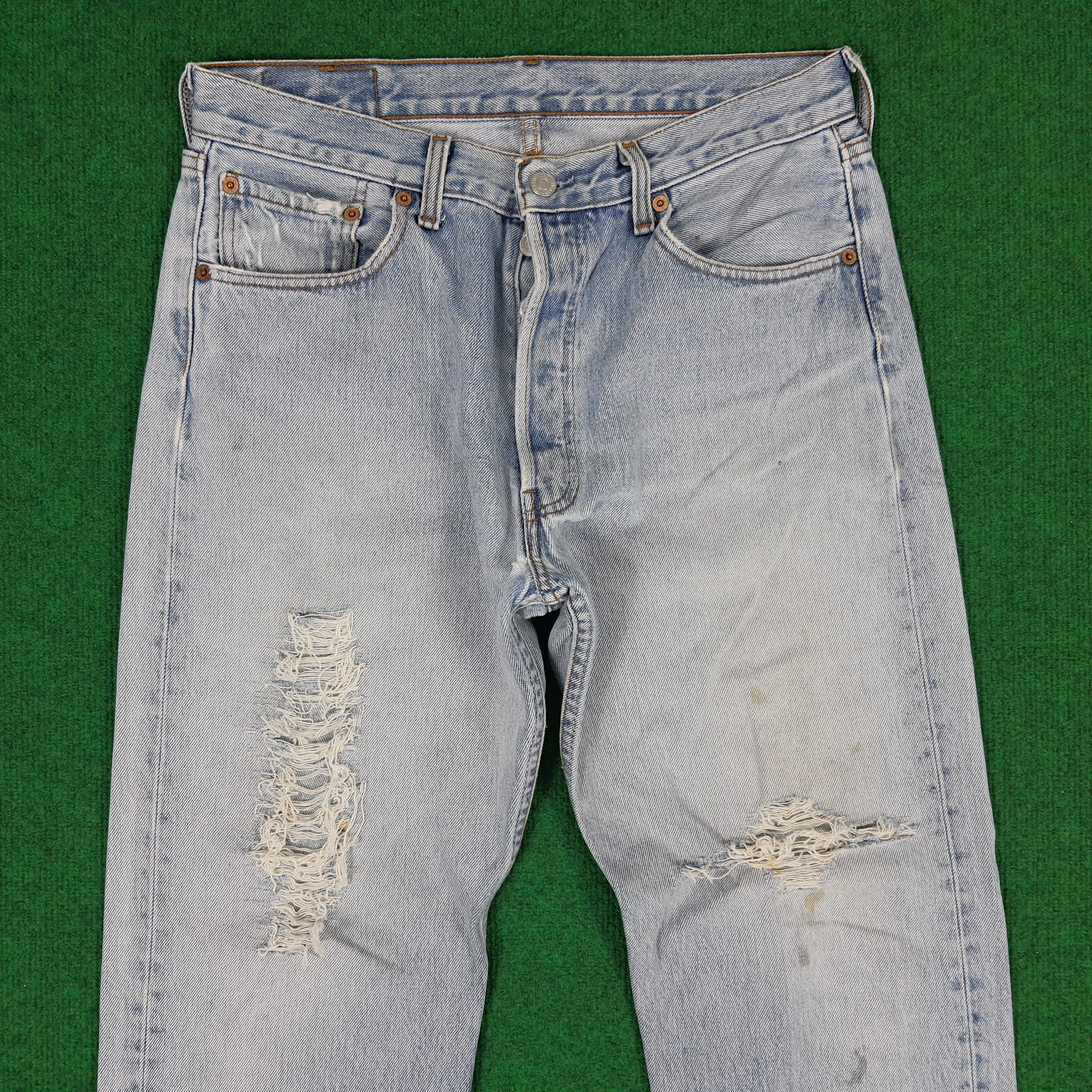 Levi's × Vintage Vintage Levi's 501 Distressed Denim Jeans Size US 30 / EU 46 - 2 Thumbnail