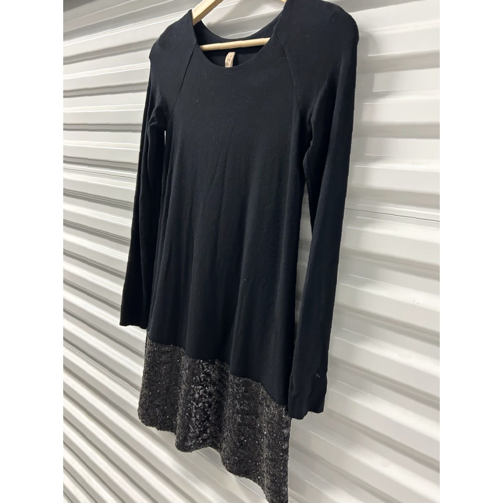Bailey 44 VINTAGE Women Bailey44 Dressed Stretch Black/Sparkle Accent Contrast Shift Dress Size XS Size XS / US 0-2 / IT 36-38 - 3 Thumbnail