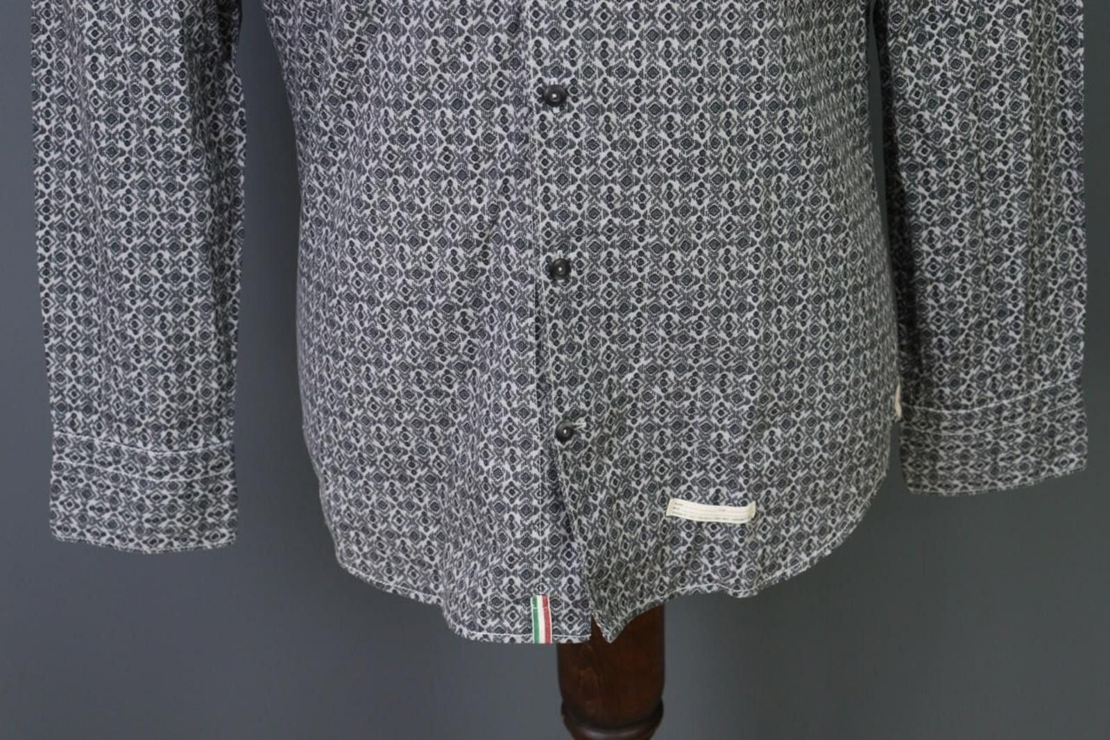 Designer Tintoria Mattei 954 Slim Luxury Printed Shirt Size 40 Size US M / EU 48-50 / 2 - 4 Thumbnail