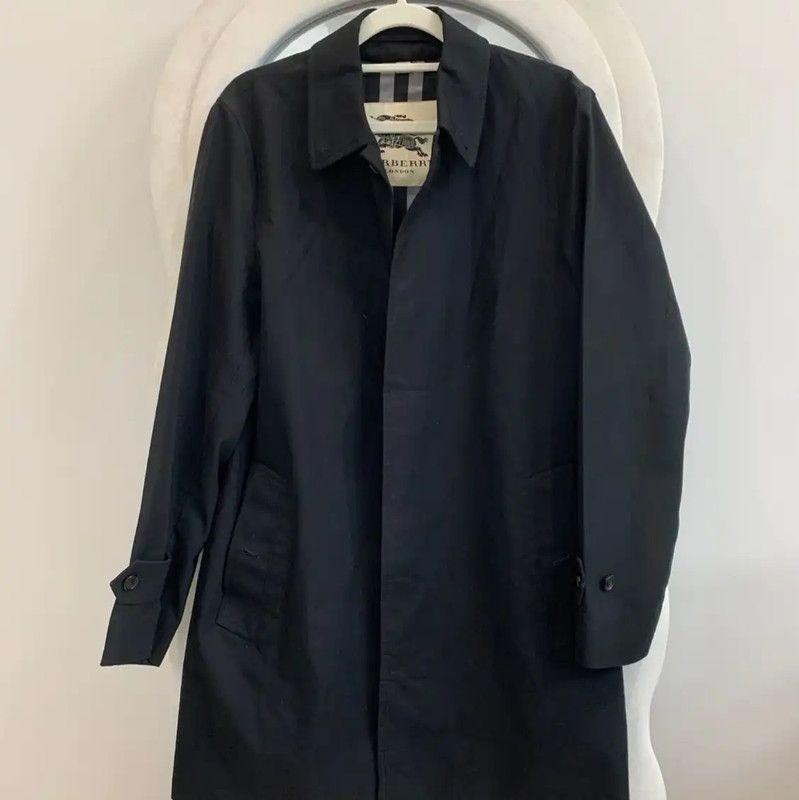 Burberry Burberry Men's Black Cotton Trench Coat Size US M / EU 48-50 / 2 - 1 Thumbnail