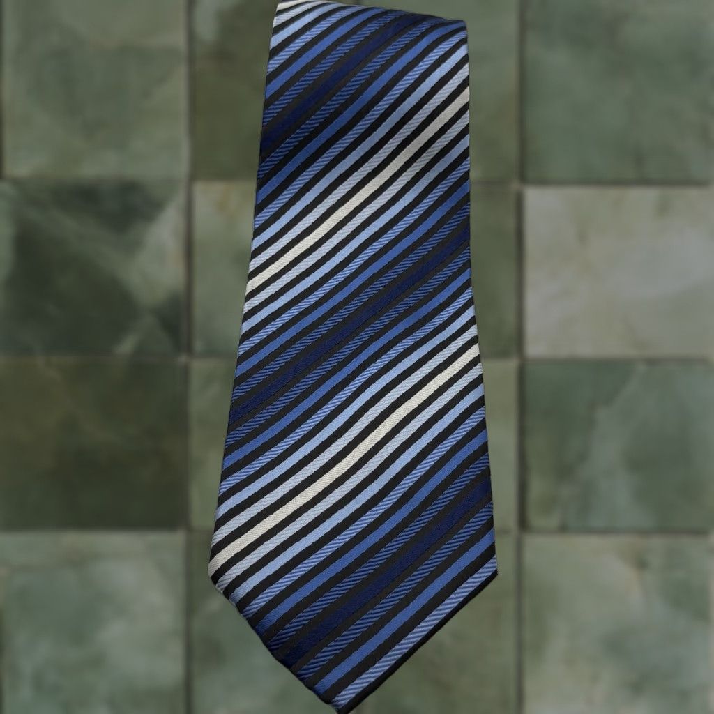 Giorgio Armani Giorgio Armani Silk Neck Tie Striped Brown Beige Orange Made In Italy Mens Classic Tie Size ONE SIZE - 1 Thumbnail