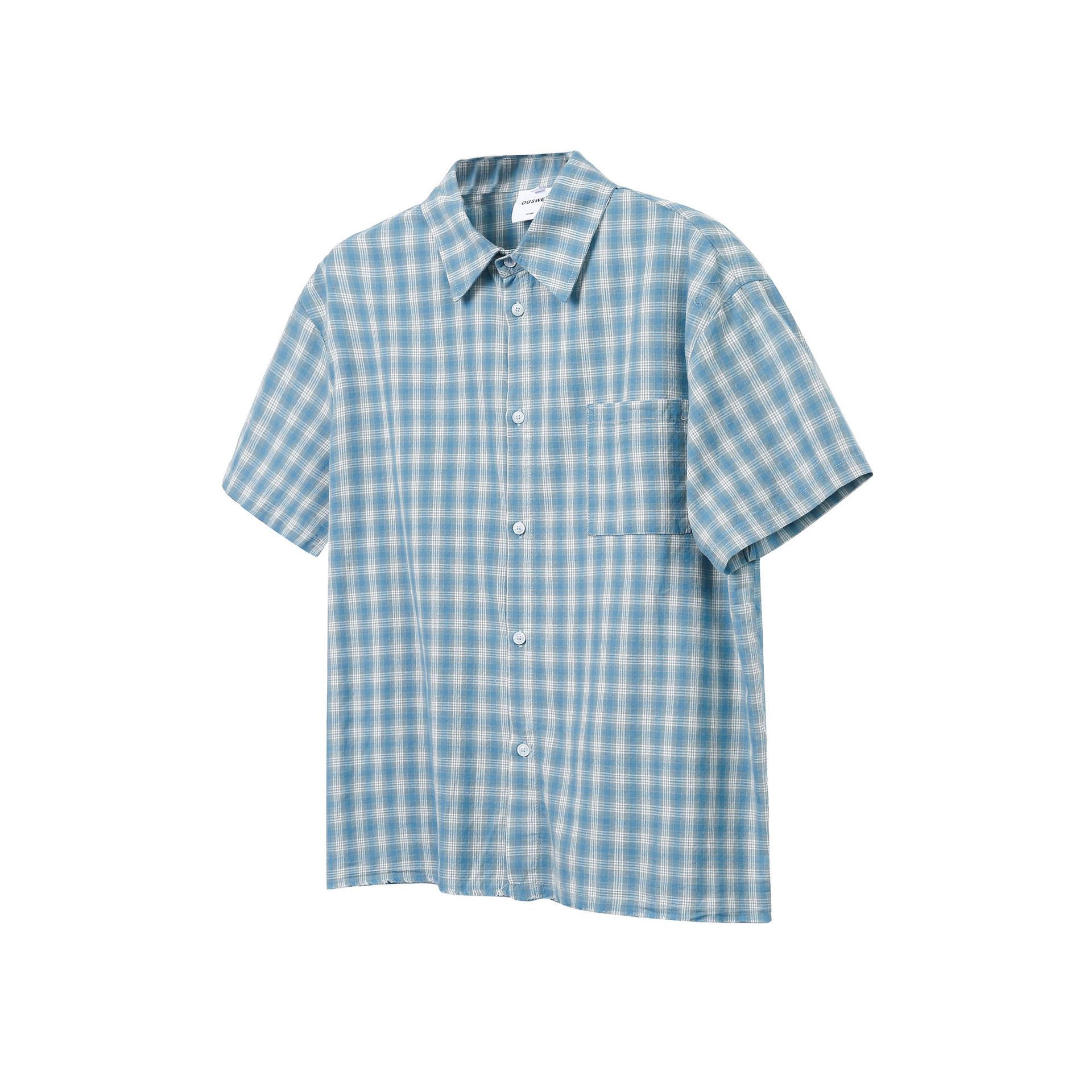Japanese Brand × Vintage Japanese retro simple plaid pure cotton loose trendy shirt Size US M / EU 48-50 / 2 - 1 Thumbnail