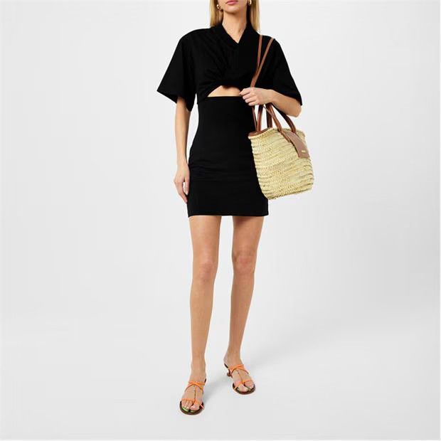 Jacquemus o1g2r1mq1024 Mini Dress in Black Size M / US 6-8 / IT 42-44 - 5 Thumbnail