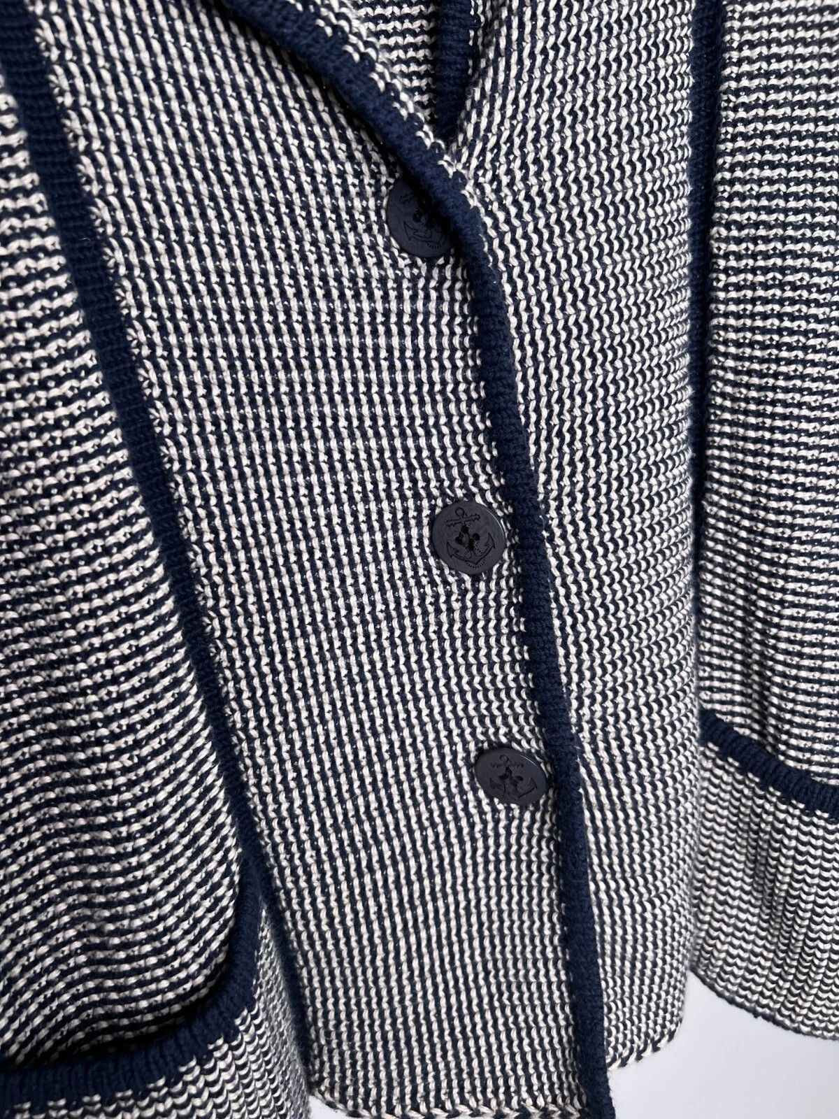 Weekend Max Mara MAX MARA Weekend Knit Blazer Jacket Blue White Striped Size M / US 6-8 / IT 42-44 - 8 Thumbnail