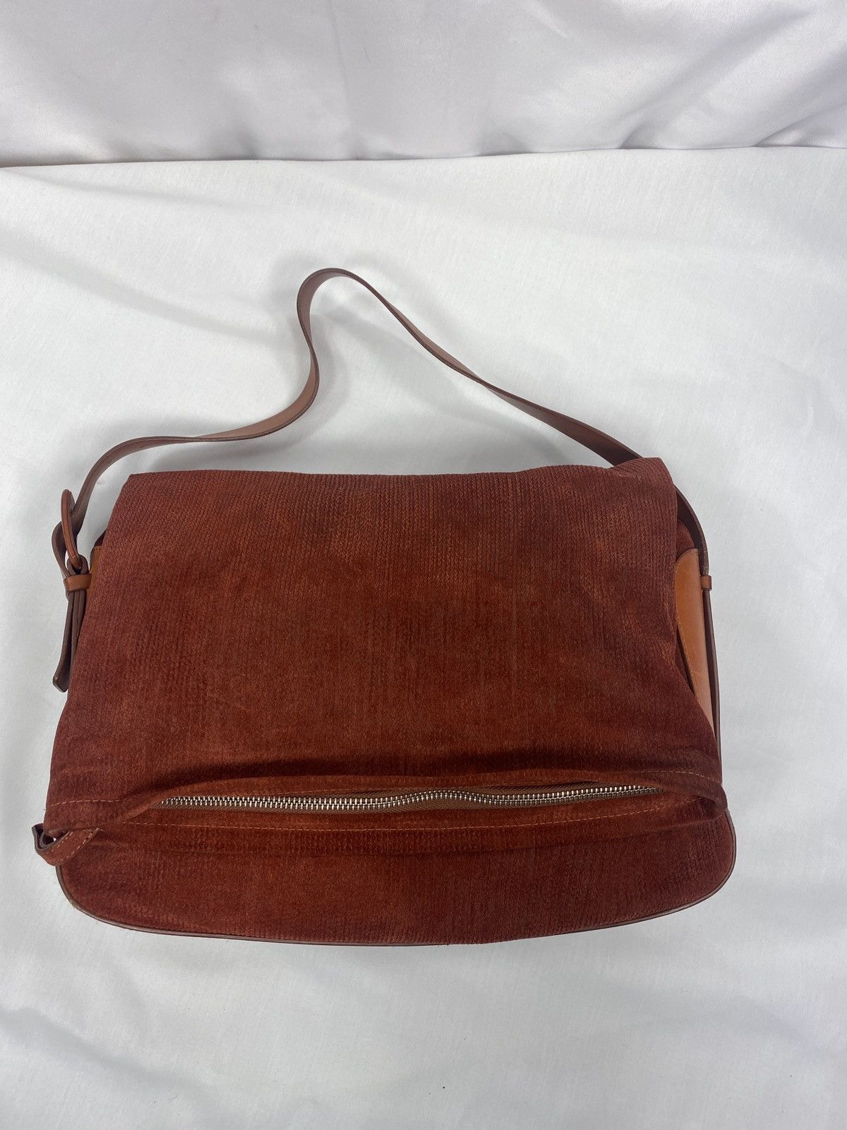 Maison Margiela Maison Martin Margiela Burgundy Cognac Leather Messenger Bag Size ONE SIZE - 1 Thumbnail