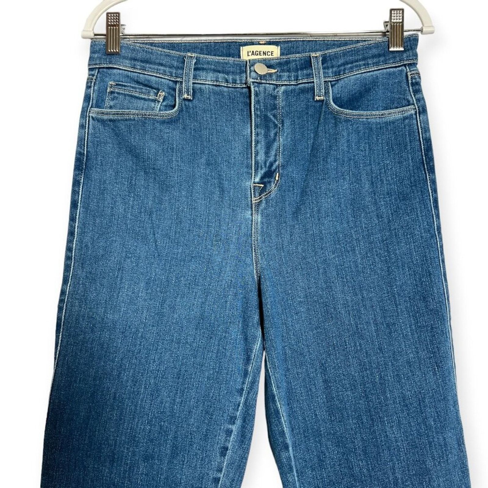 L'AGENCE L'AGENCE Hansen High Rise Crop Jeans Blue 30x27 Size 30" / US 8 / IT 44 - 4 Thumbnail