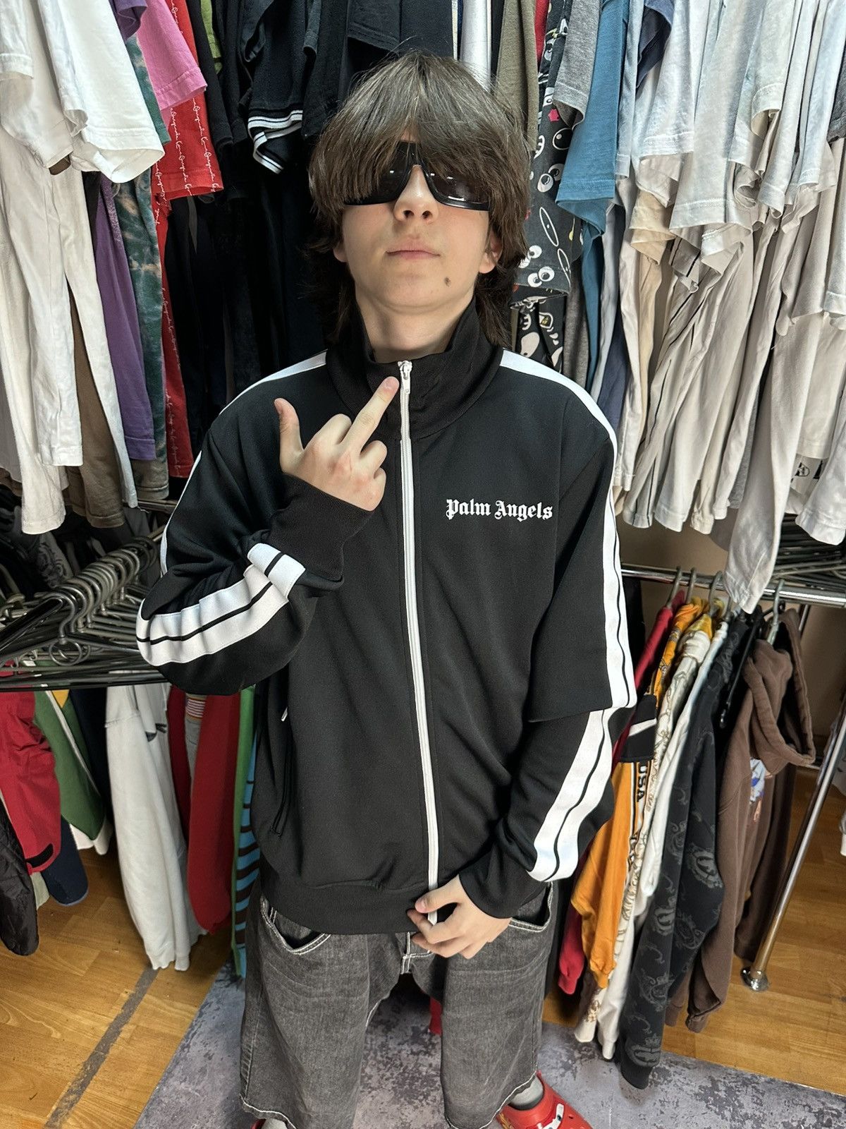 Palm Angels Palm Angels Track Zip Hoodie Black Size US L / EU 52-54 / 3 - 2 Thumbnail