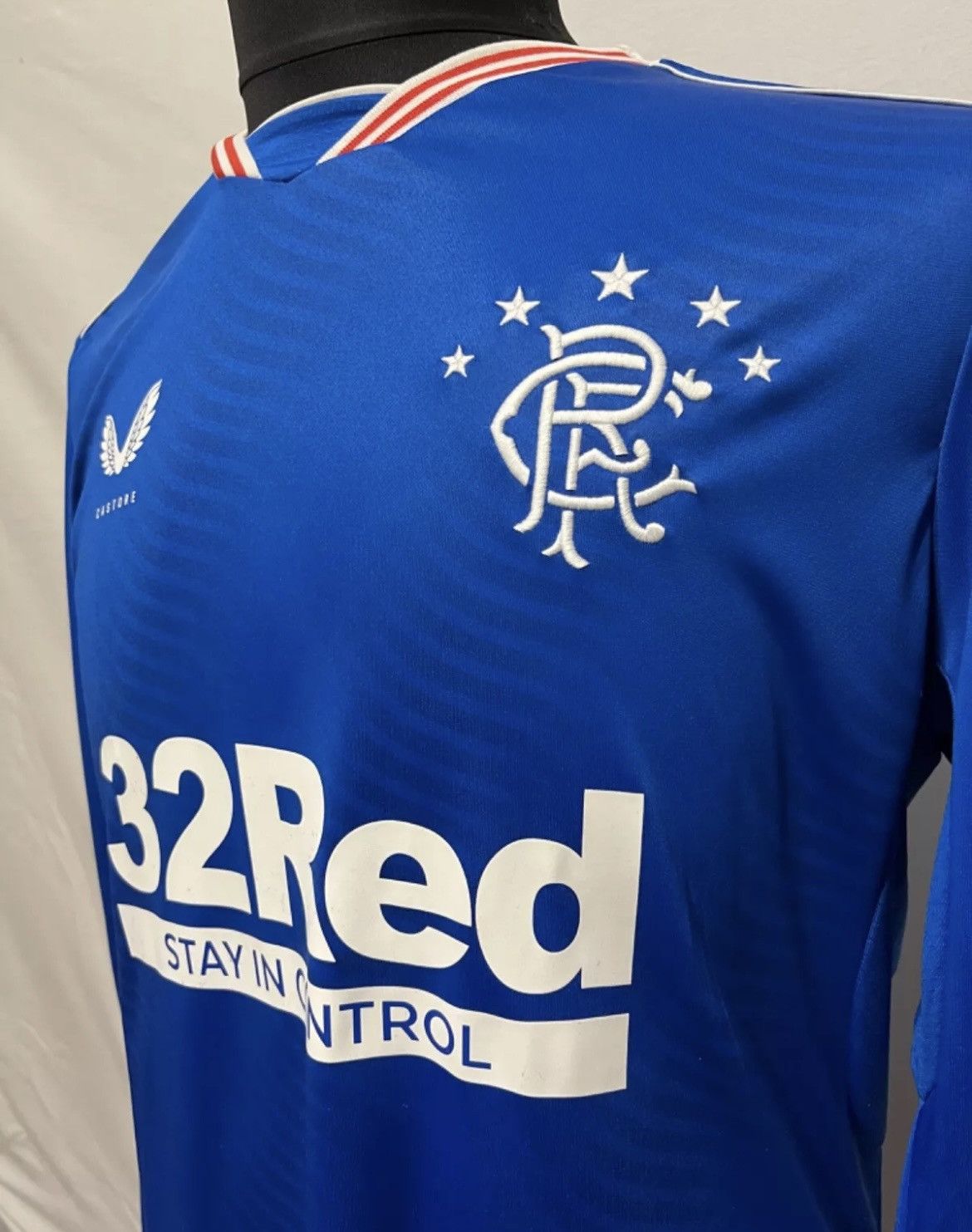 Castore × Vintage RANGERS SCOTLAND 2020/2021 HOME FOOTBALL SHIRT JERSEY Size US M / EU 48-50 / 2 - 2 Thumbnail