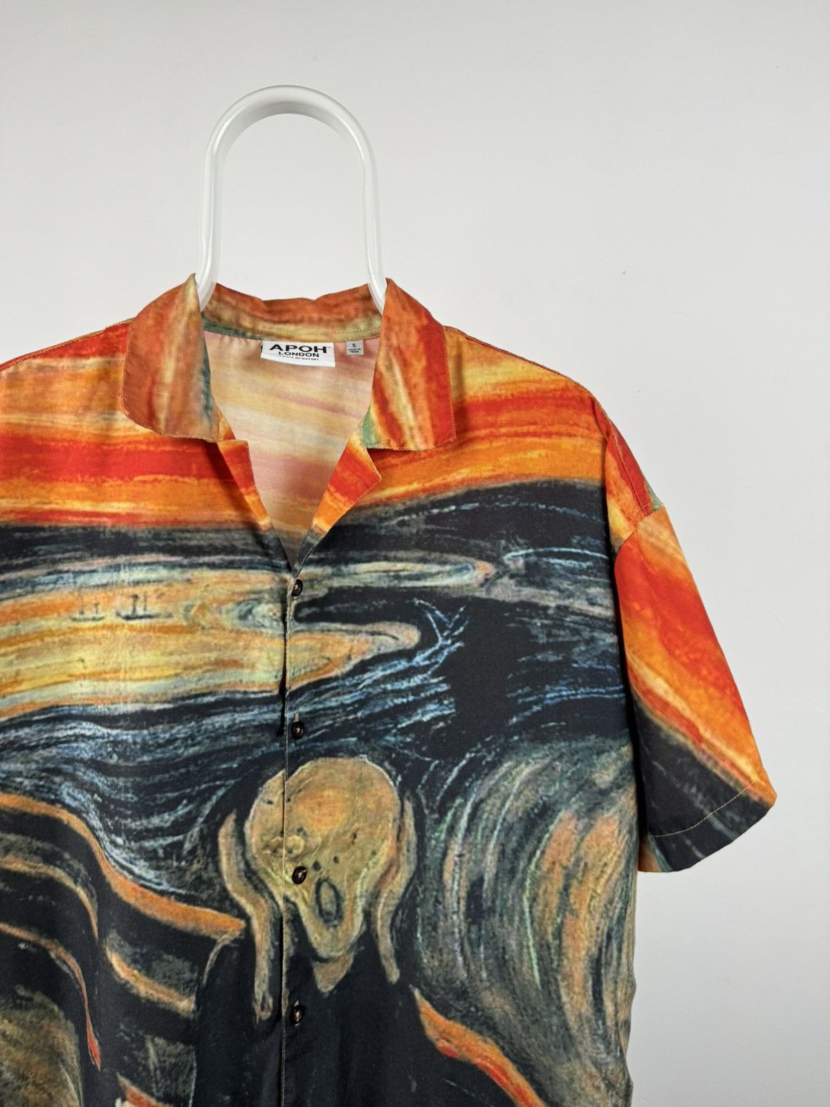 Vintage Apoh London Edvard Munch Scream Printed Short Sleeve Shirt Size US S / EU 44-46 / 1 - 2 Thumbnail