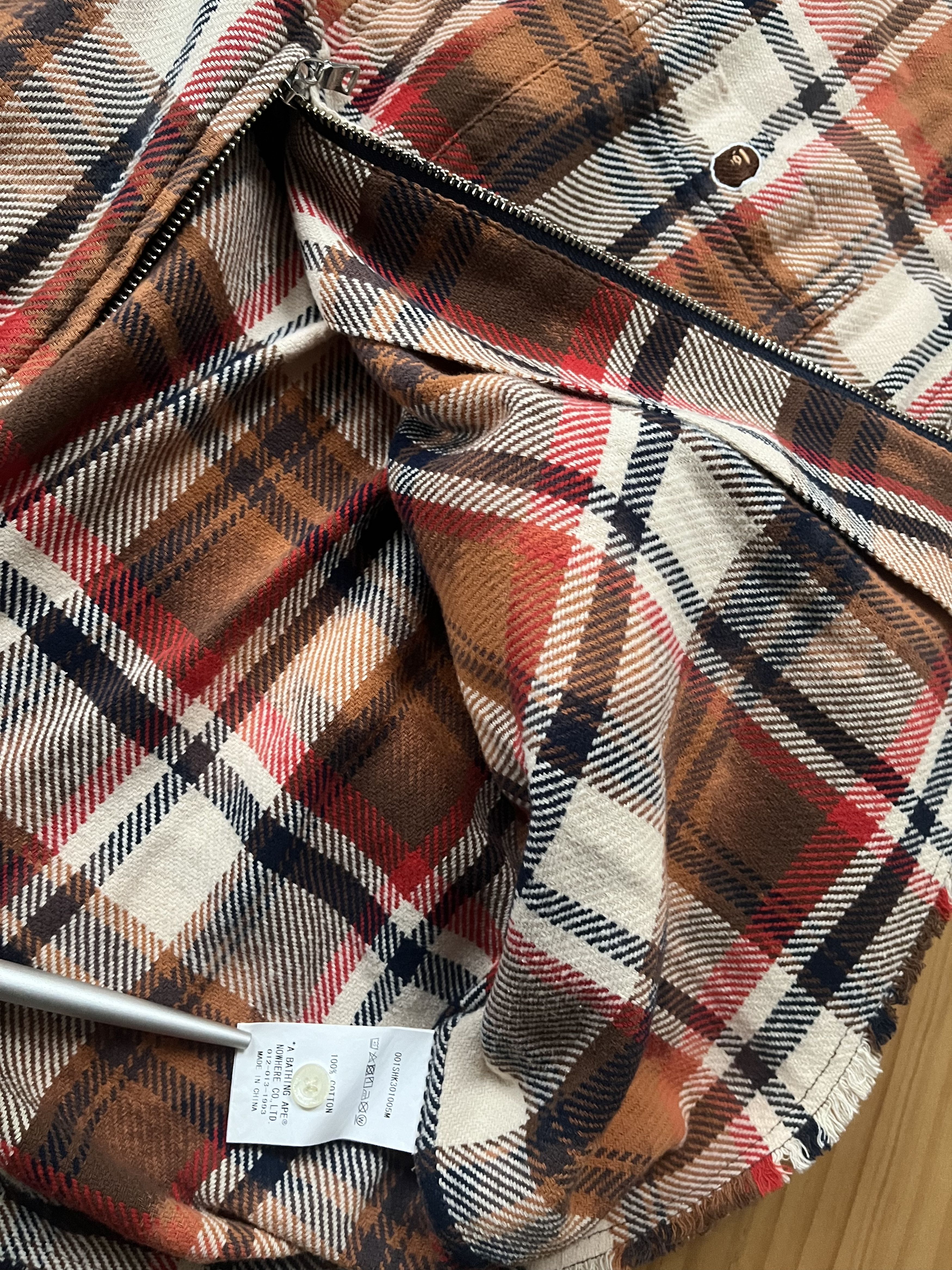 Bape BAPE CHECK FLANNEL ZIP UP SHIRT Size US XL / EU 56 / 4 - 8 Thumbnail