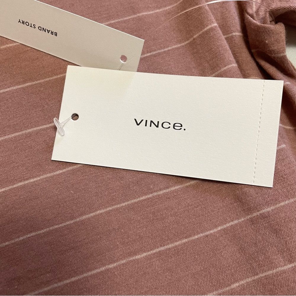 Vince NWT New $110 Vince Striped Pima Cotton Long Sleeve Tee Size Size XXS / US 00 / IT 34 - 8 Thumbnail
