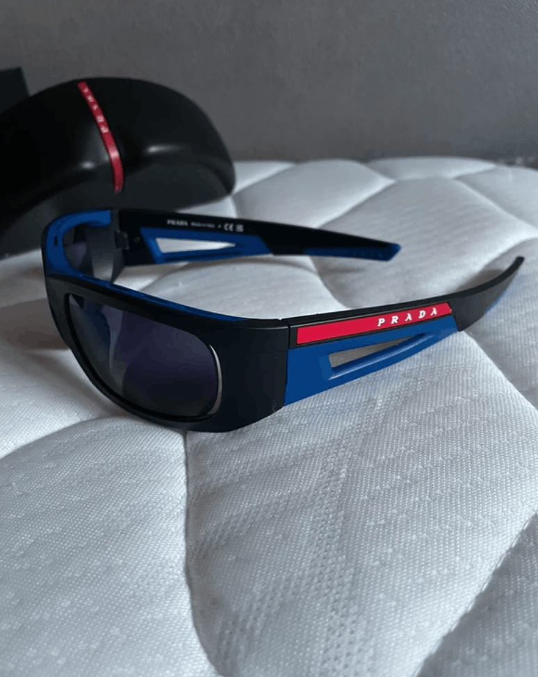 Prada PRADA Sunglasses Flame Star Sport Symbol Wrap Shield Mask Size ONE SIZE - 1 Thumbnail
