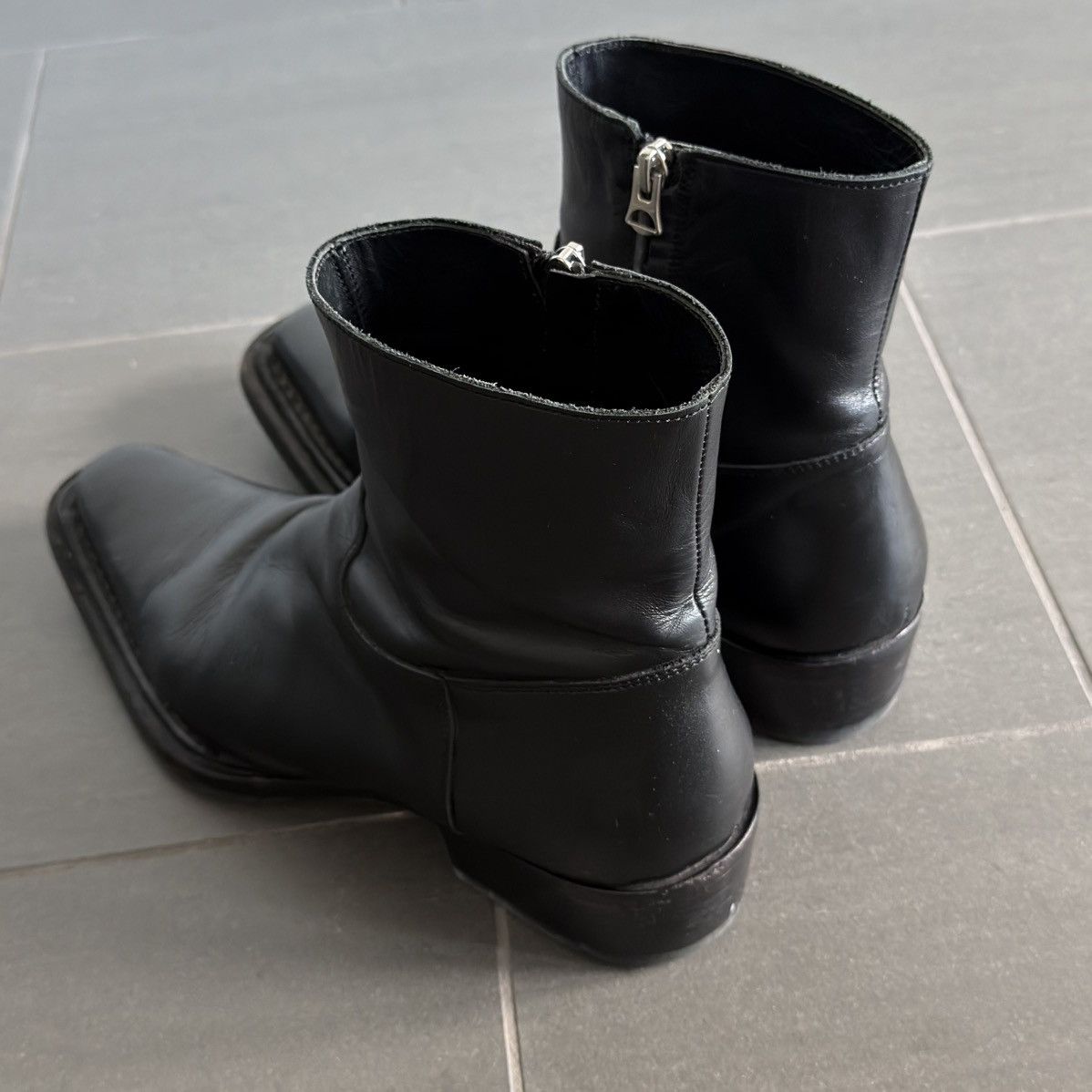 Acne Studios Acne Studios Square Toe Heel Zip Up Dracula Boots Size US 9 / EU 42 - 3 Thumbnail